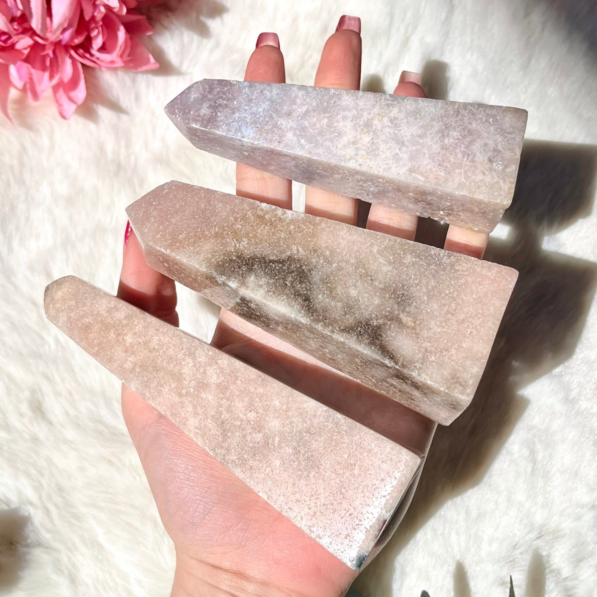 Pinker Amethyst Obelisk 307-310