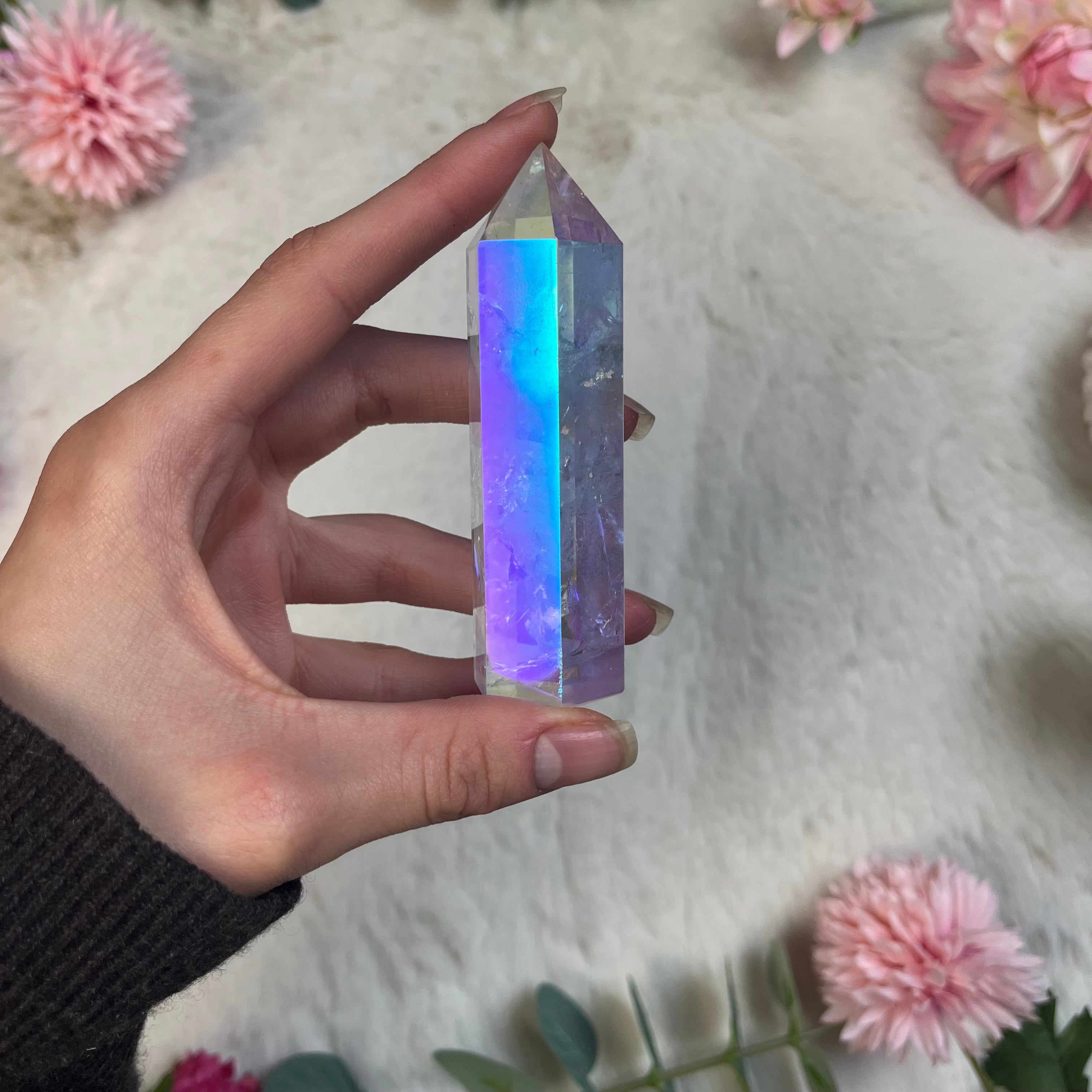 Angel Aura Quarz Turm poliert
