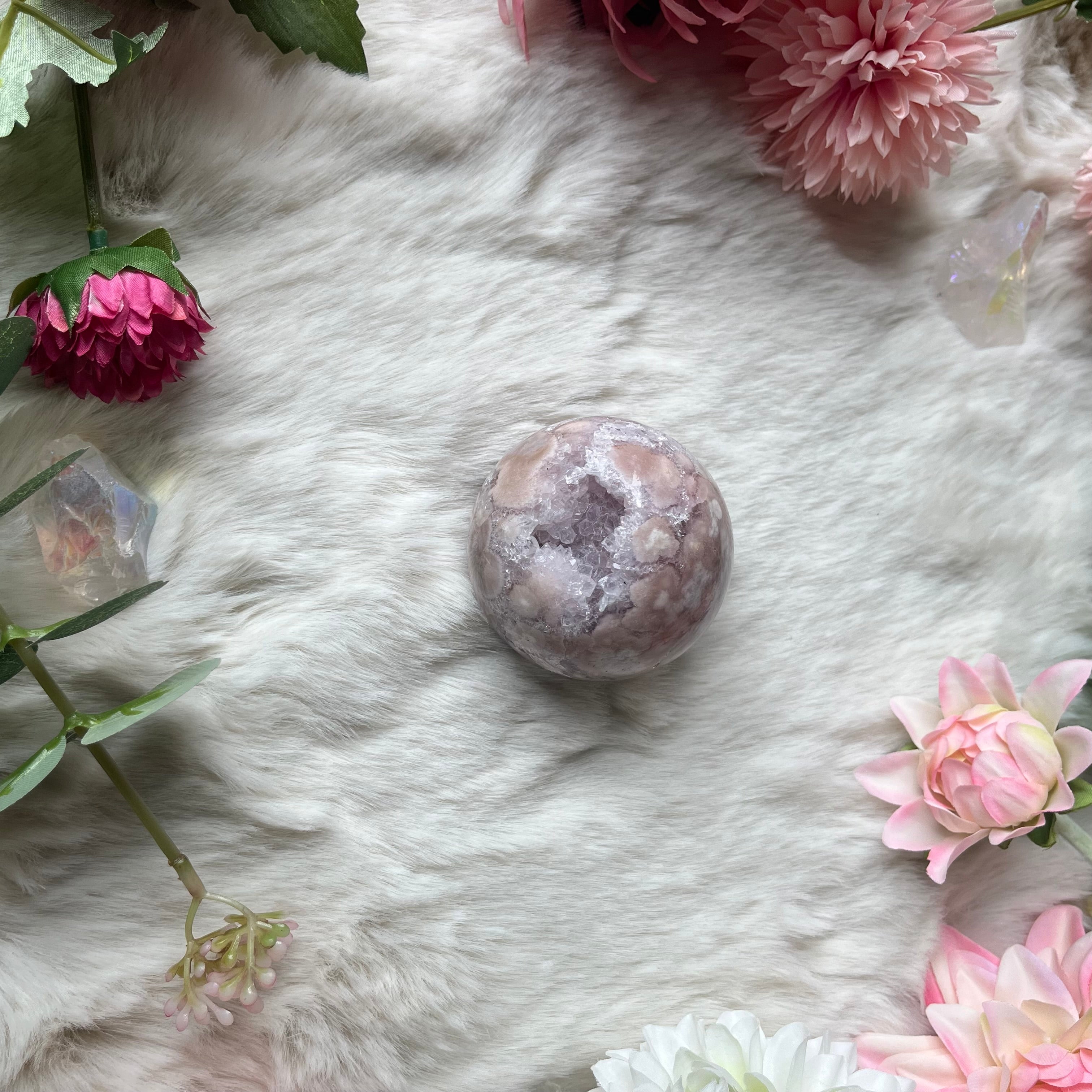 Pinker Amethyst Kugel 17