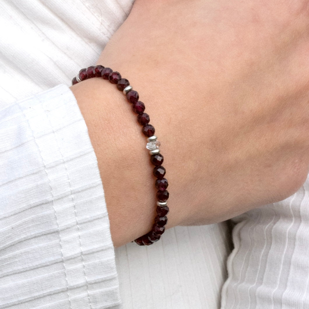Granat Armband facettiert