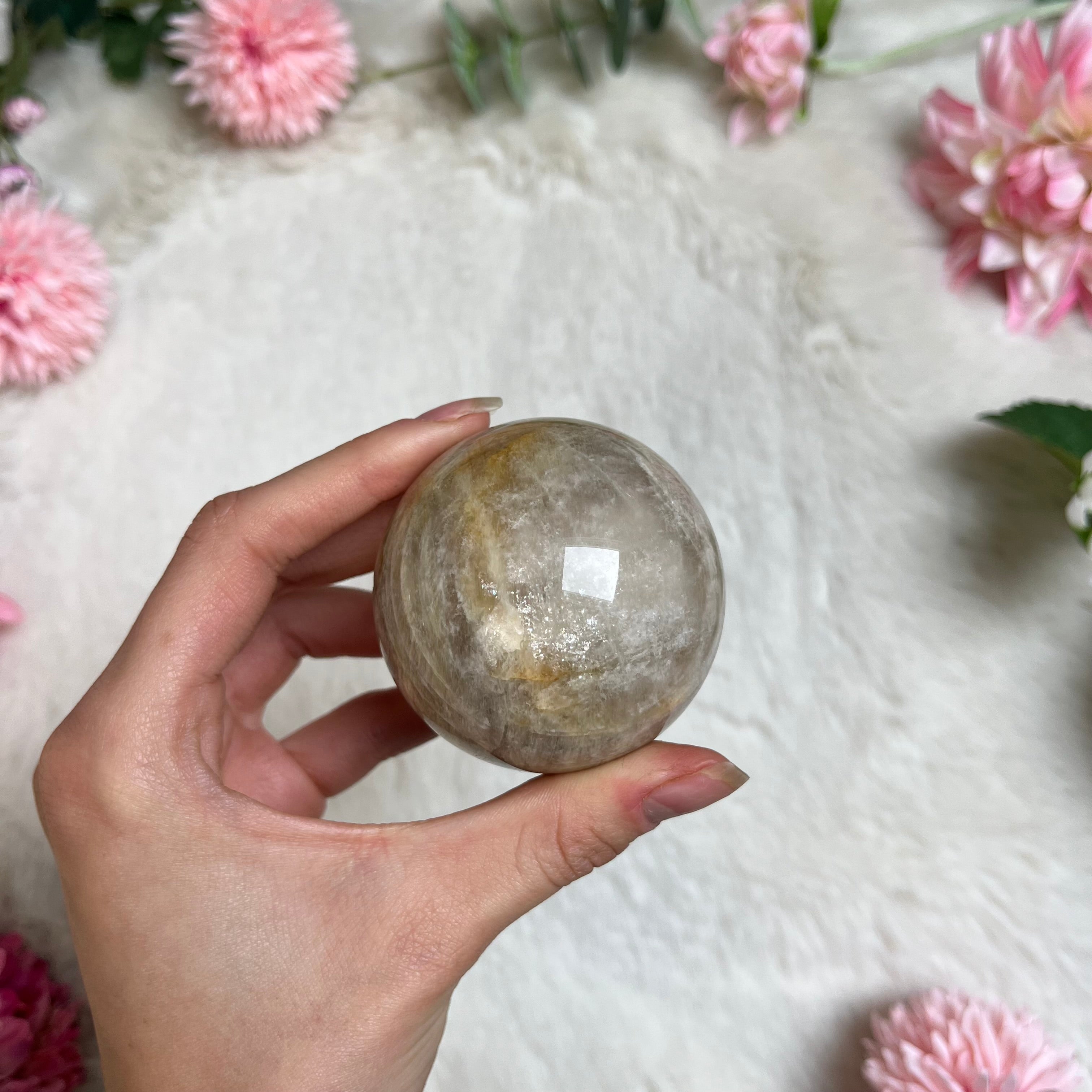 Pfirsich Mondstein Kugel 111