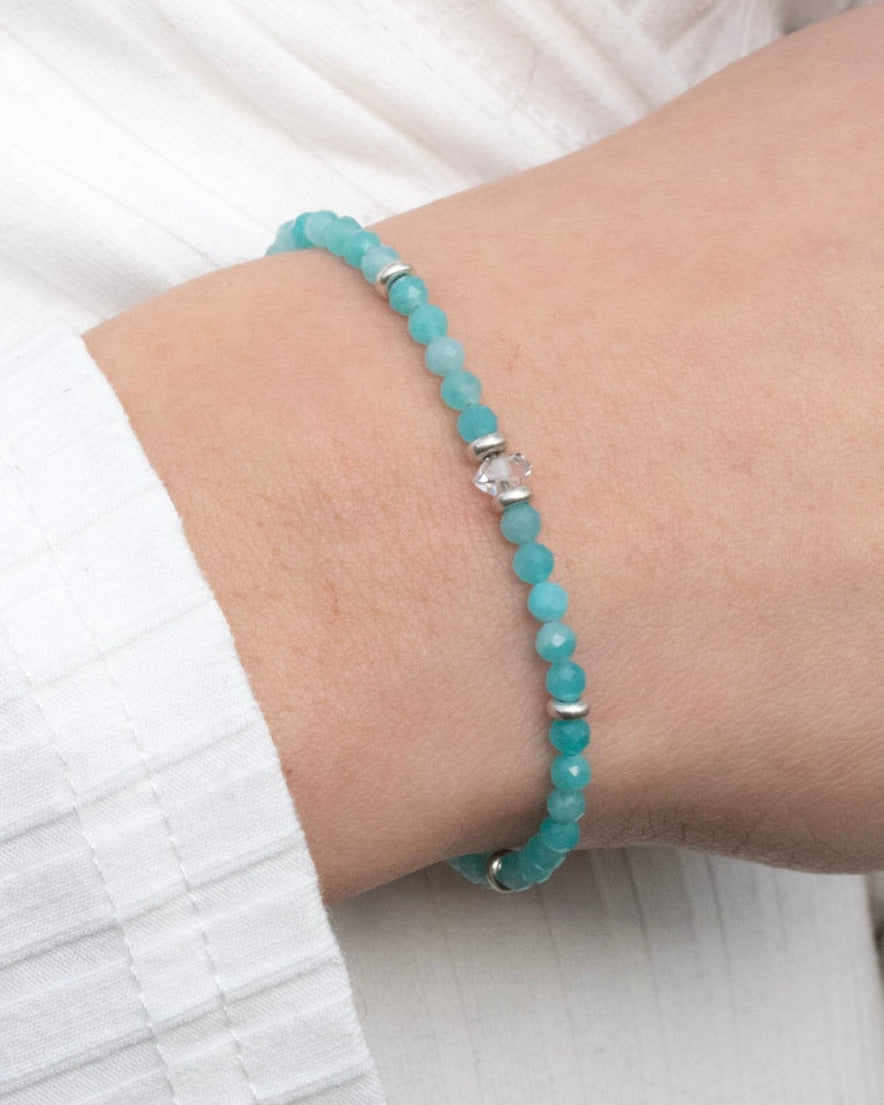 Amazonit Armband facettiert