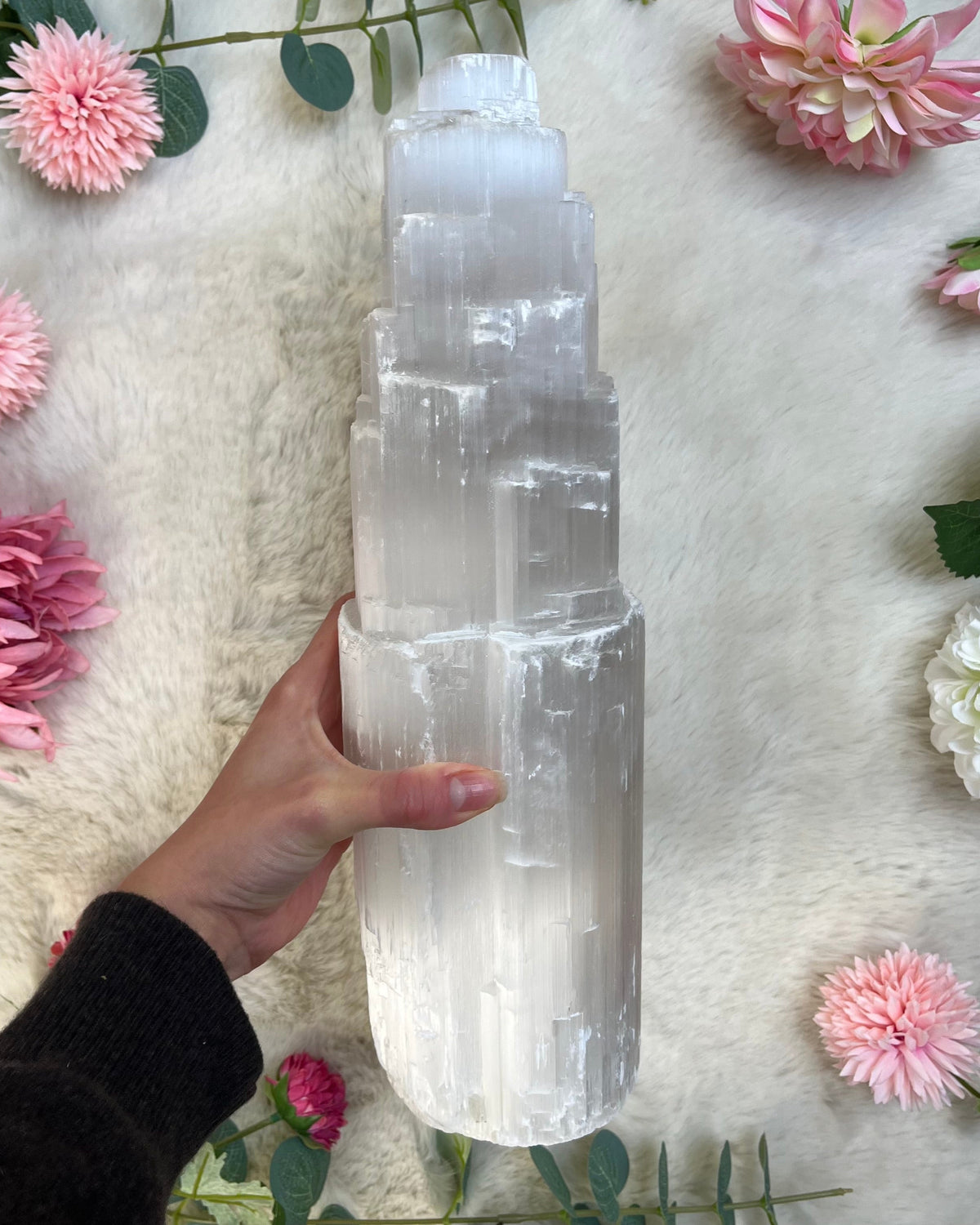 Selenit Lampe 35cm