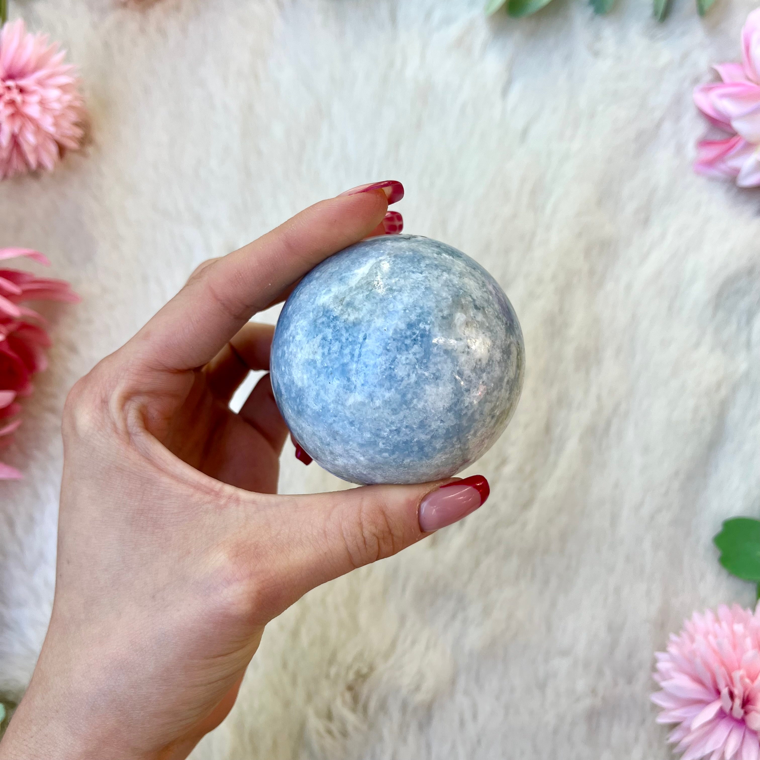 Blaue Calcit Kugel 338