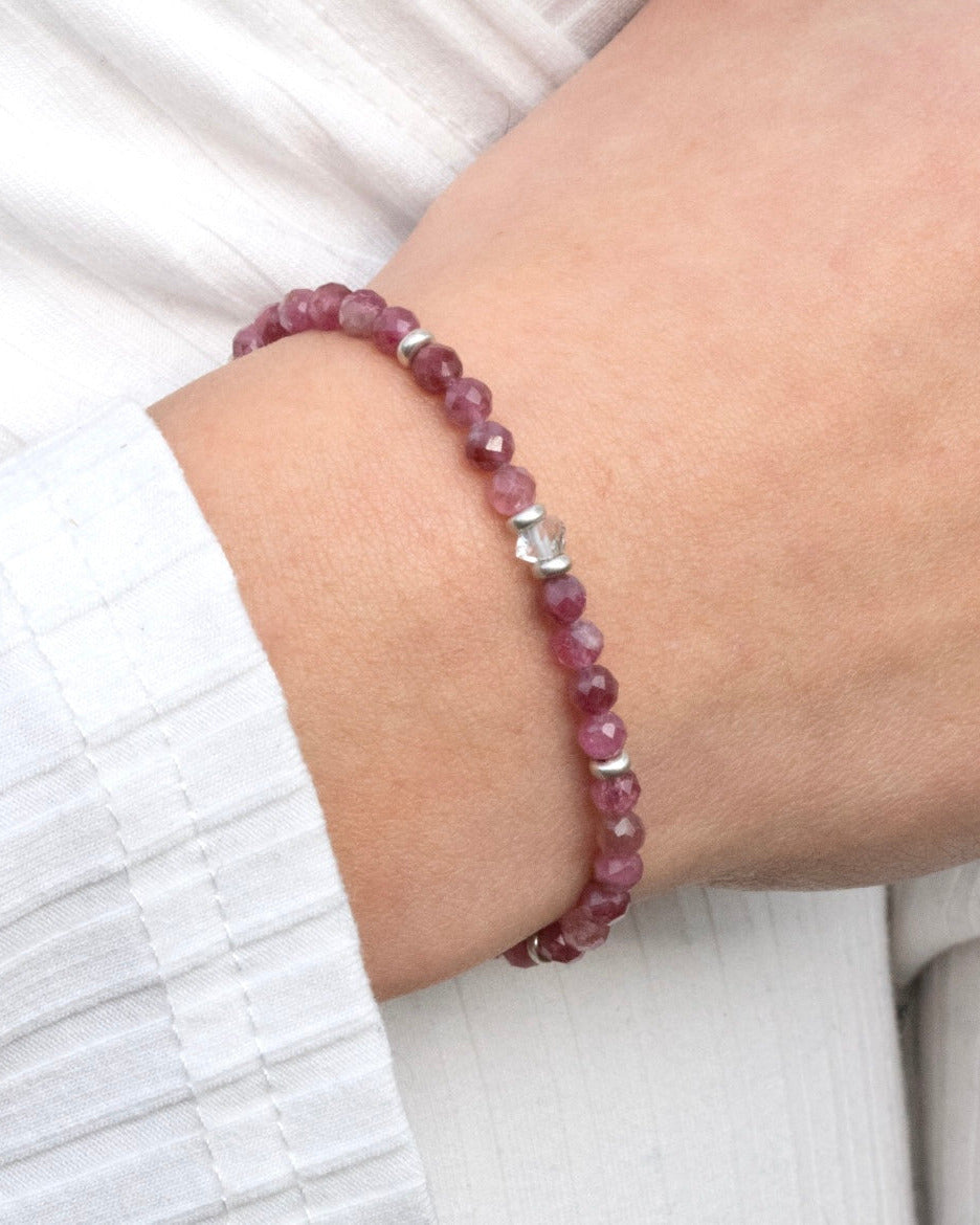 Pinker Turmalin Armband facettiert