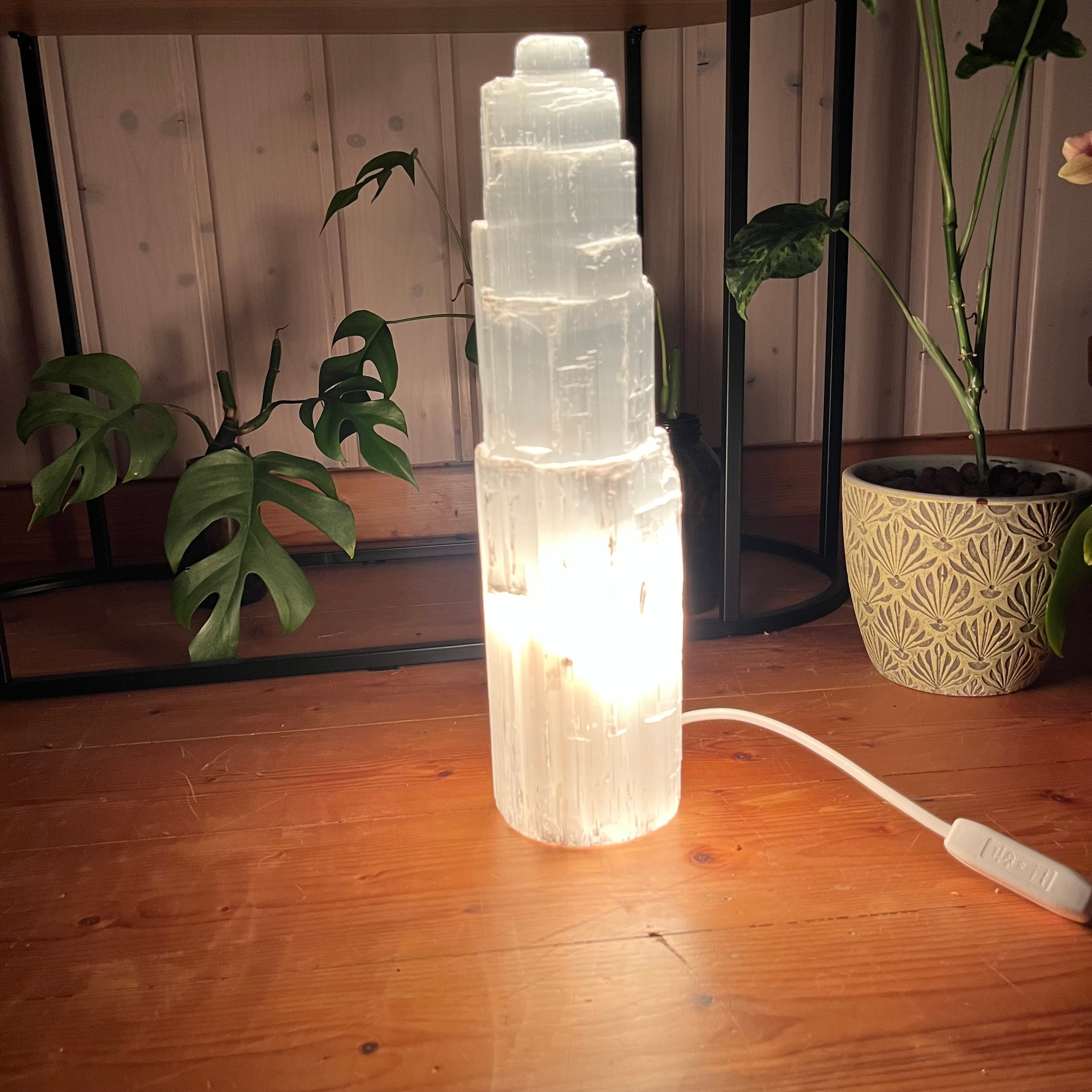 Selenit Lampe 35cm