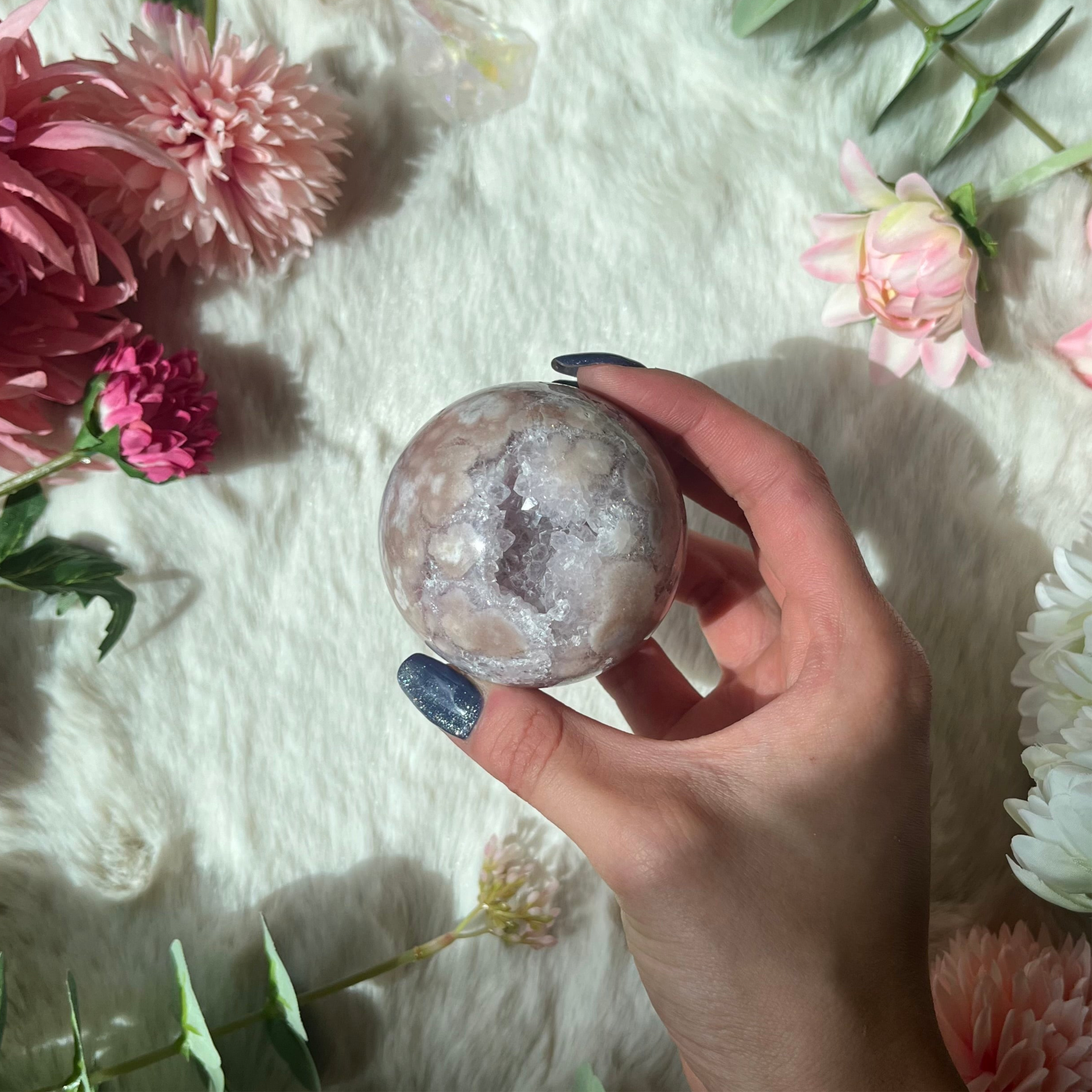 Pinker Amethyst Kugel 17