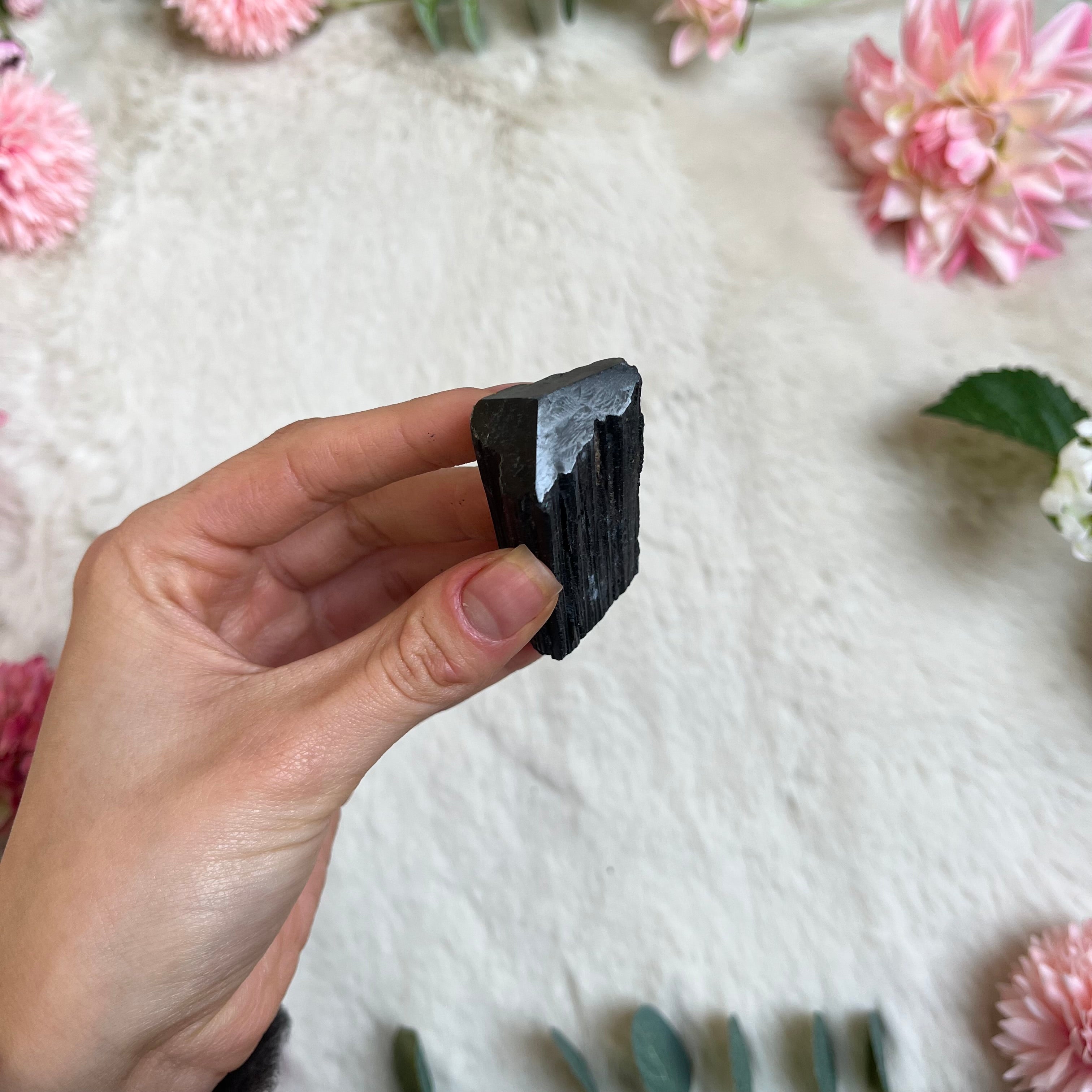 Schwarzer Turmalin Natur Turm 193-197