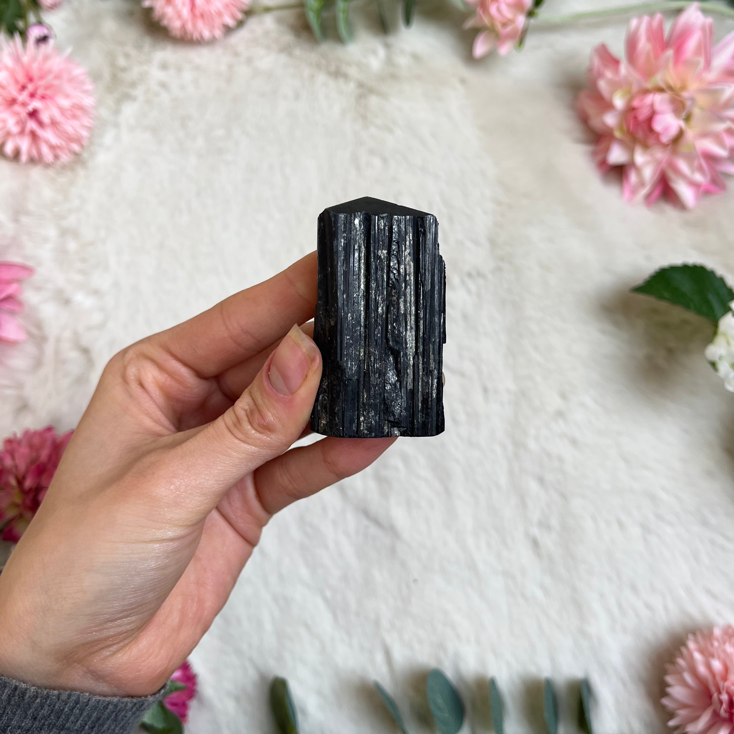 Schwarzer Turmalin Natur Turm 193-197