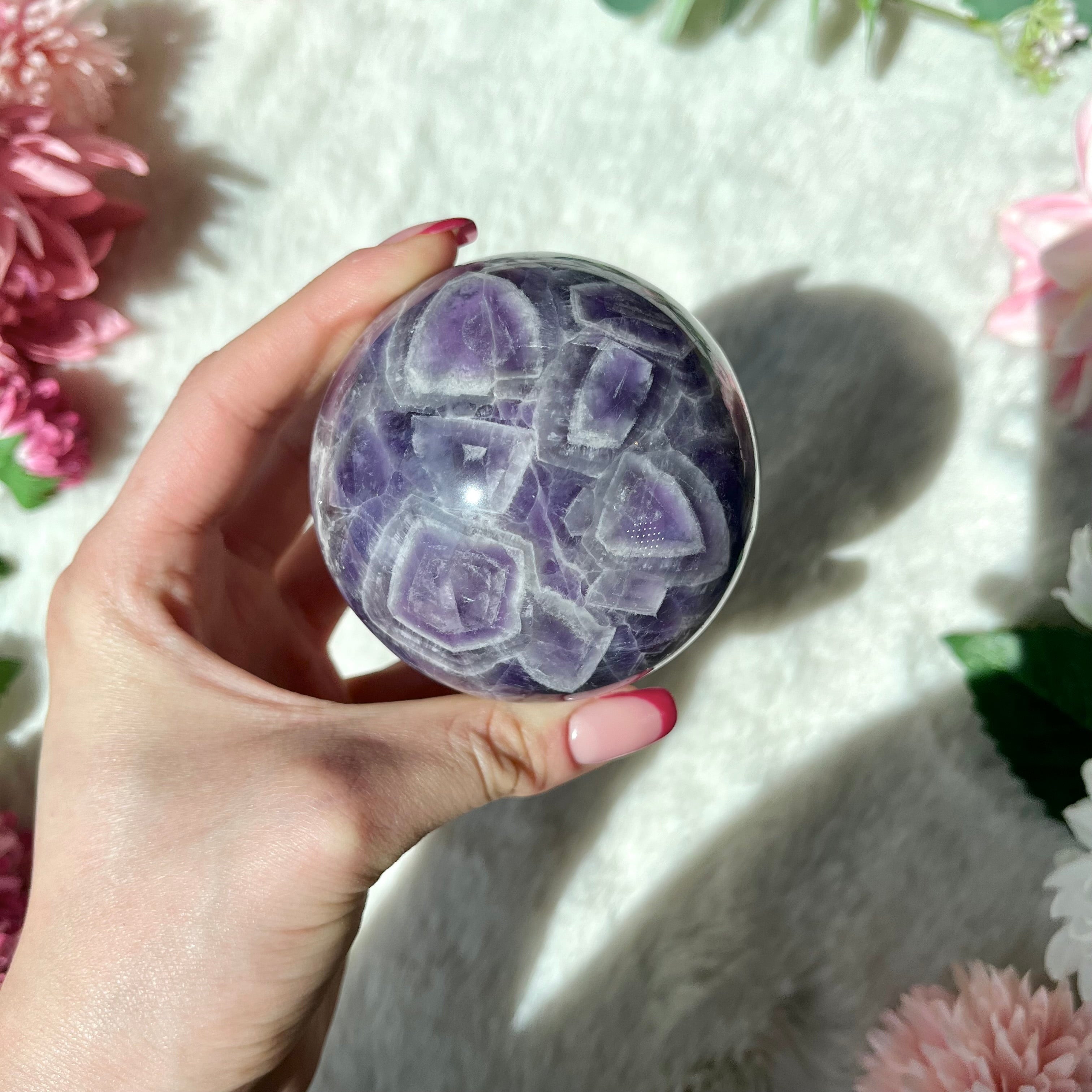 Chevron Amethyst Kugel 330