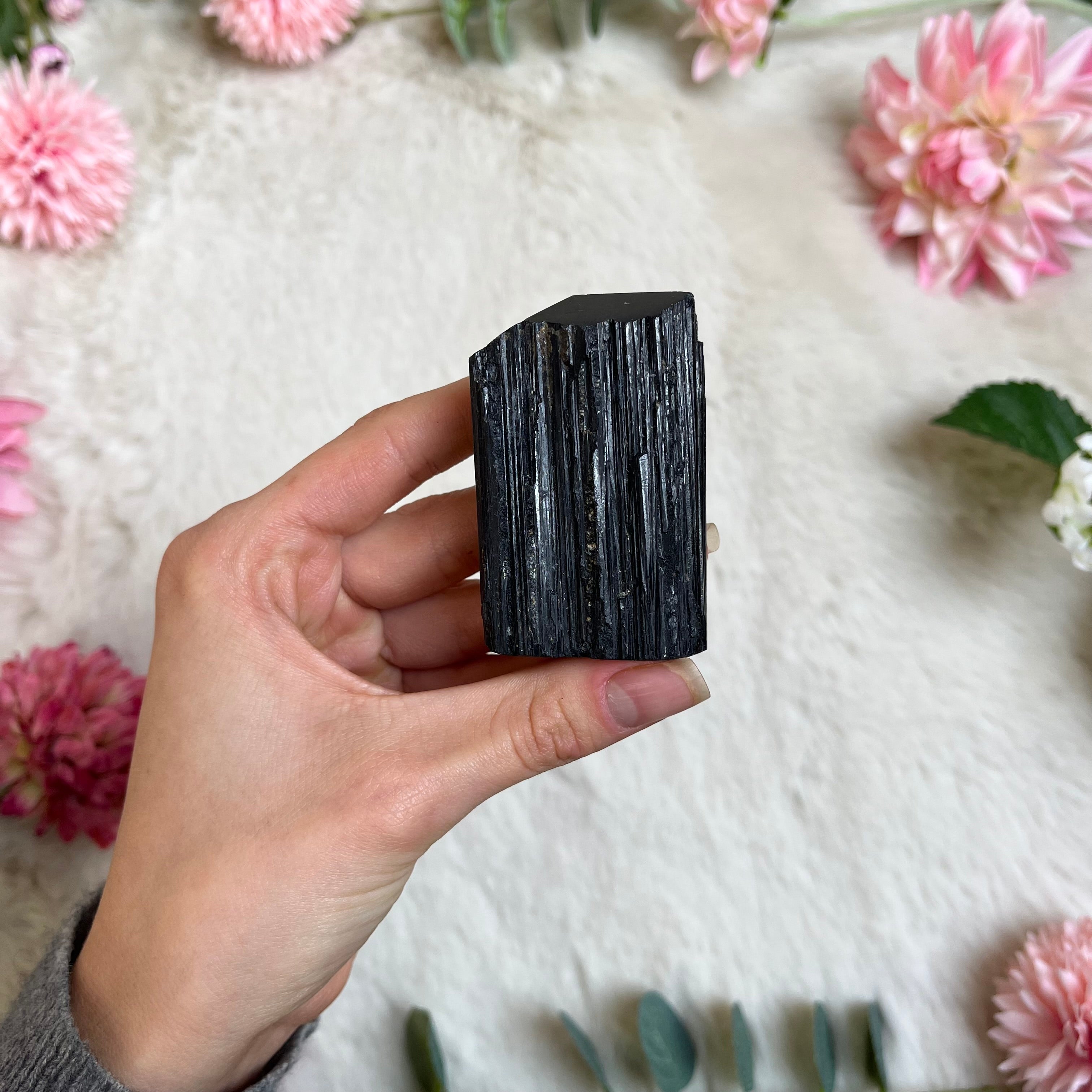 Schwarzer Turmalin Natur Turm 193-197