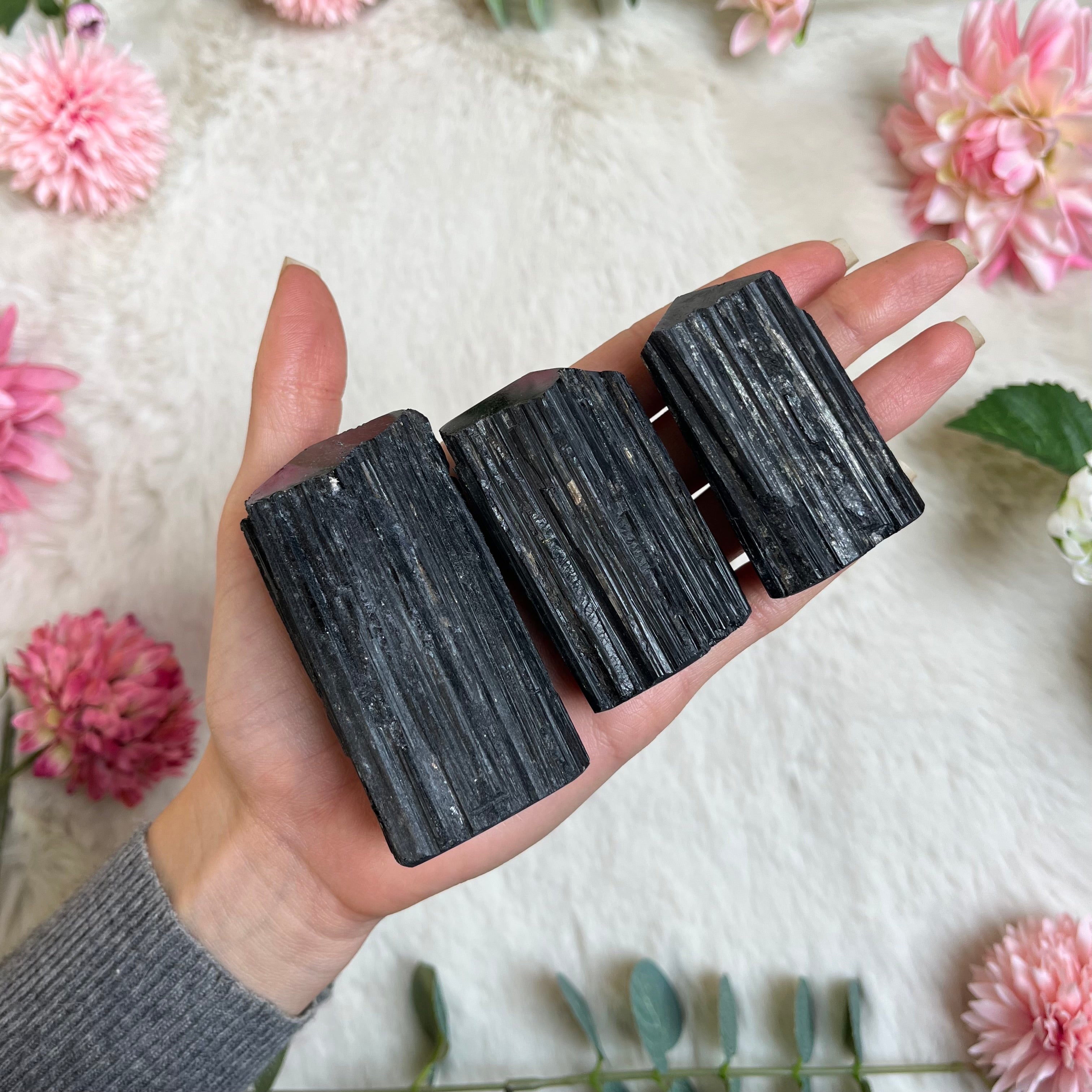 Schwarzer Turmalin Natur Turm 193-197