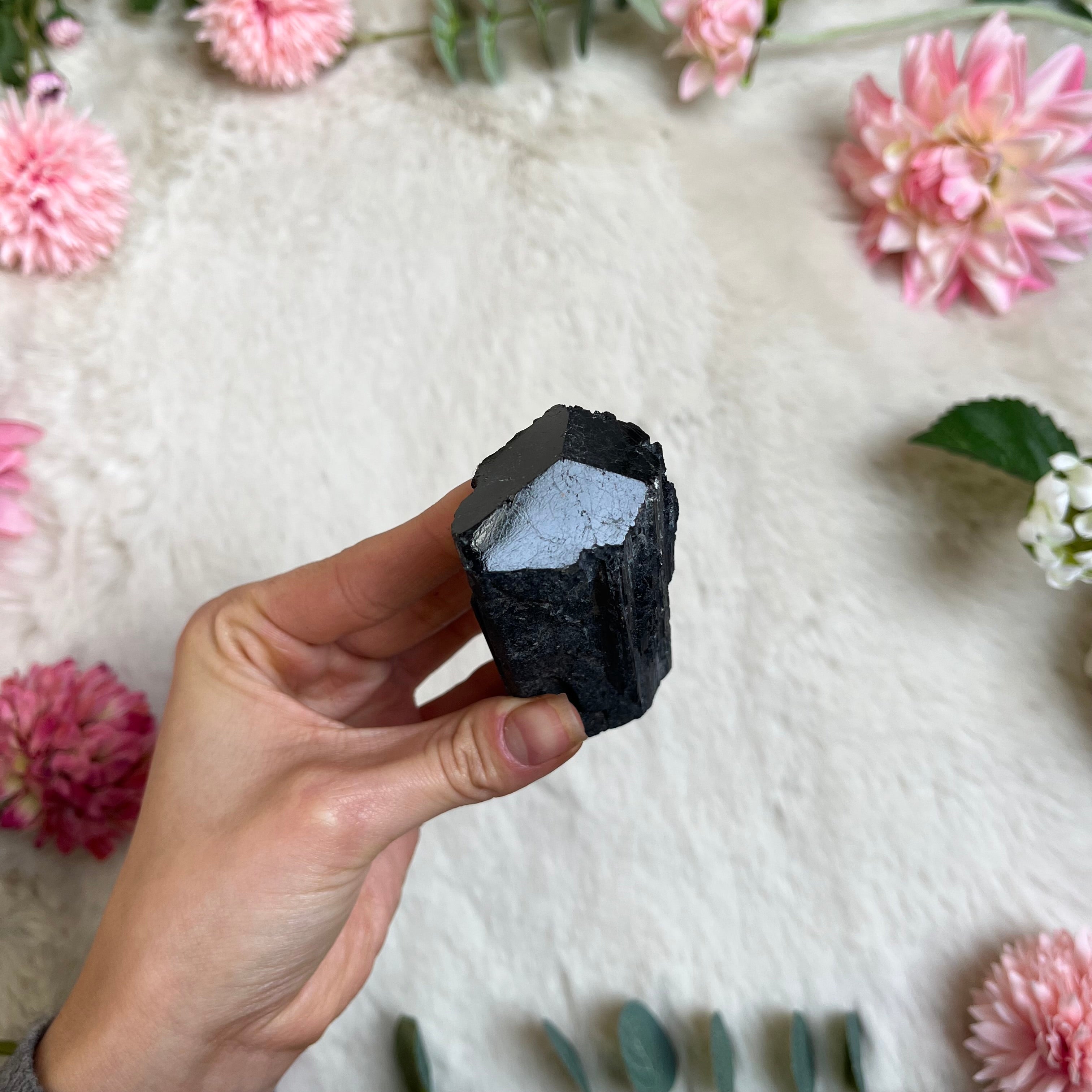 Schwarzer Turmalin Natur Turm 193-197