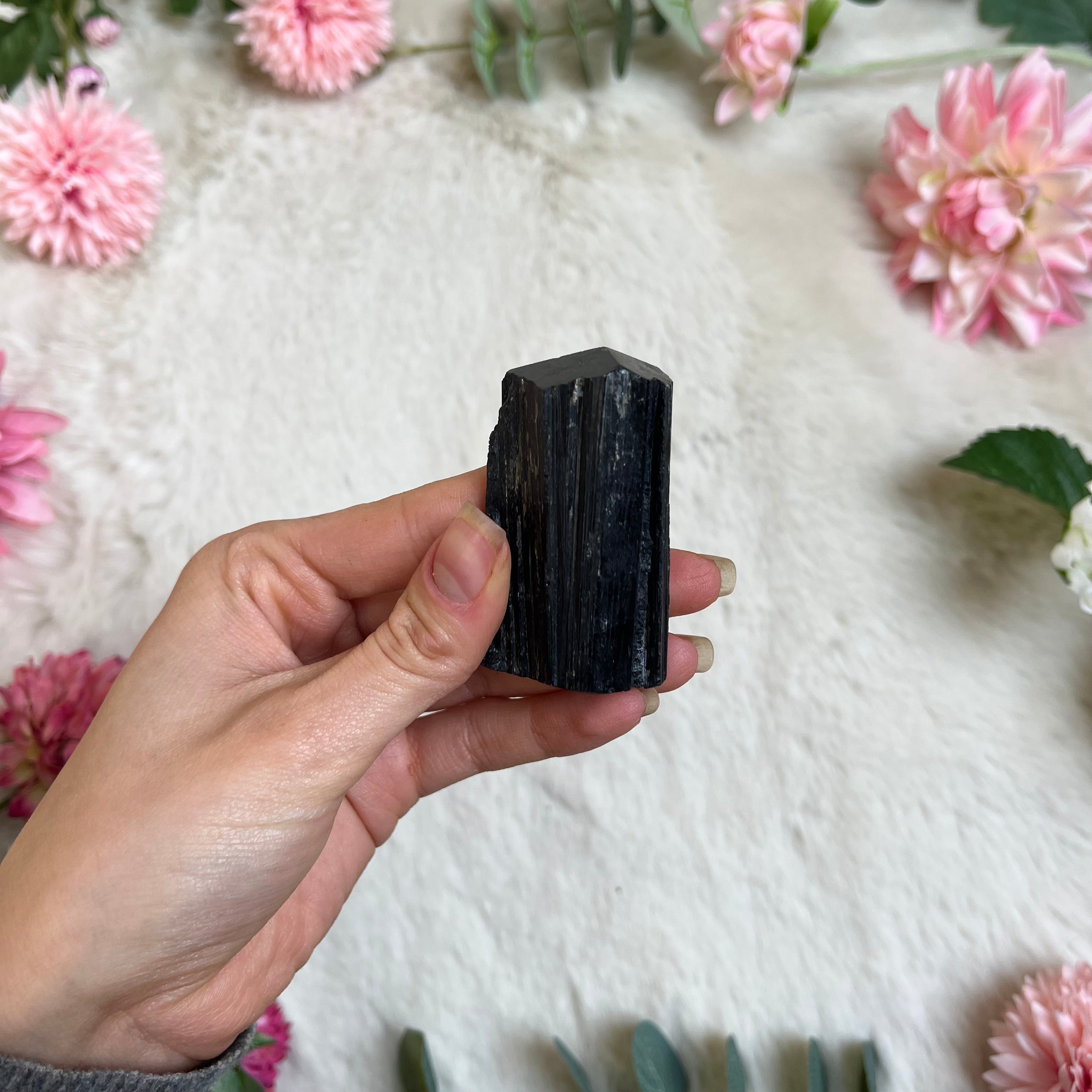 Schwarzer Turmalin Natur Turm 193-197