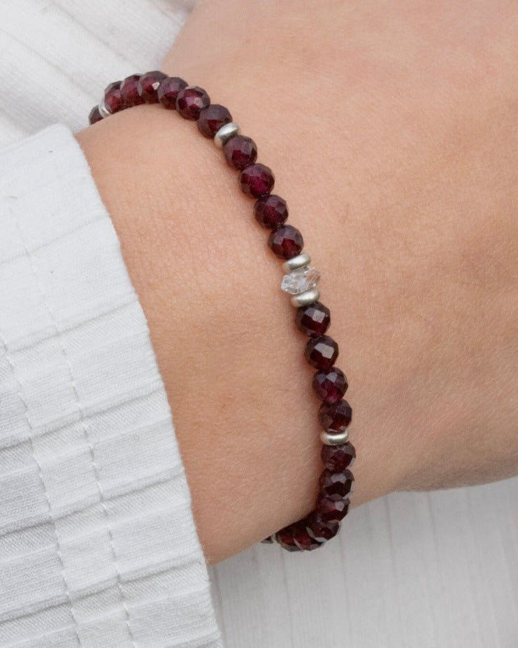 Granat Armband facettiert