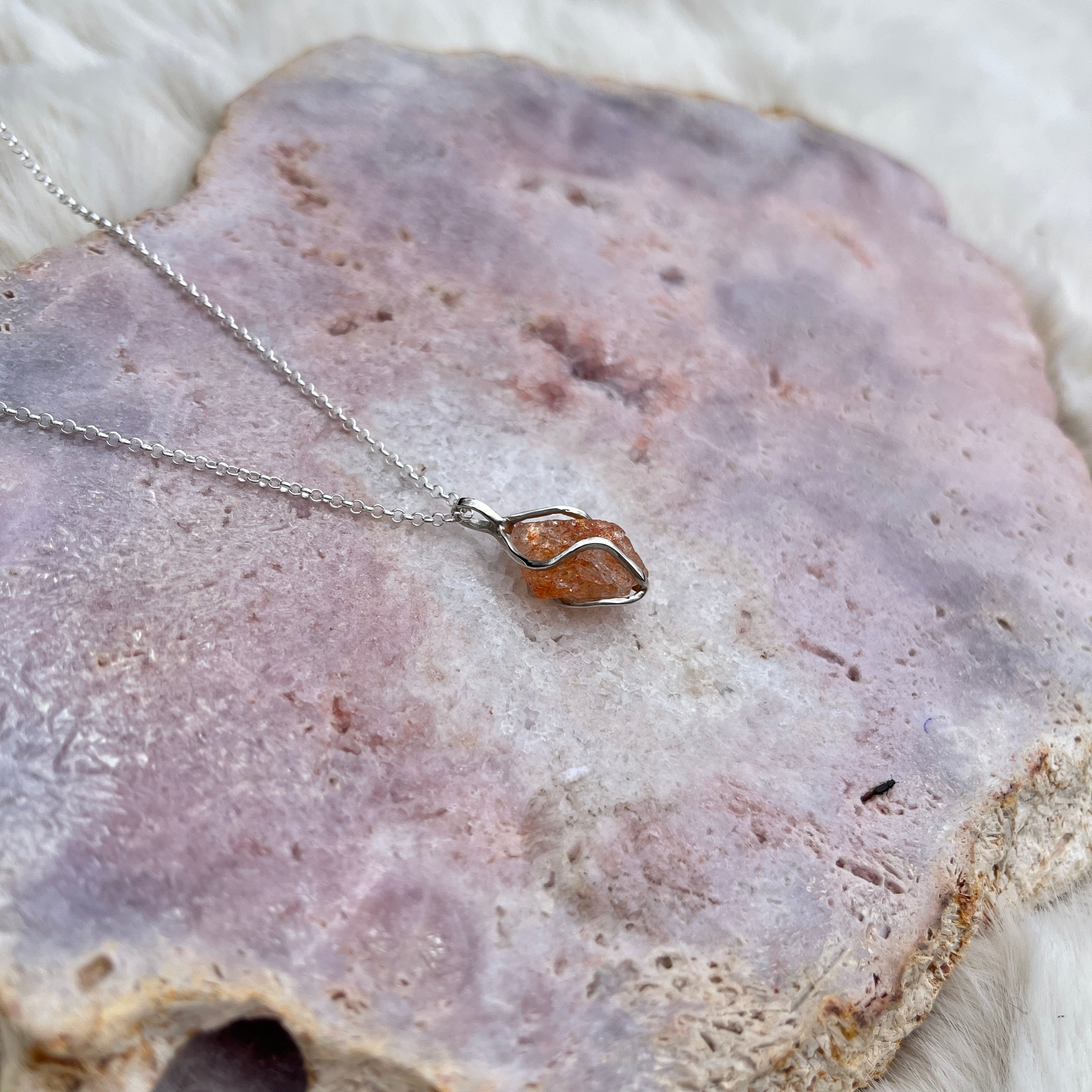 Sonnenstein Anhänger Silber