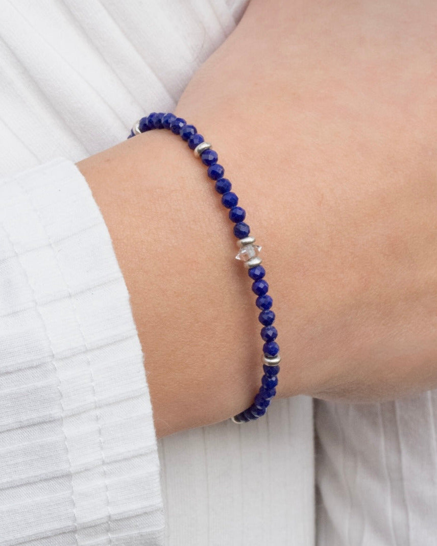 Lapislazuli Armband facettiert klein