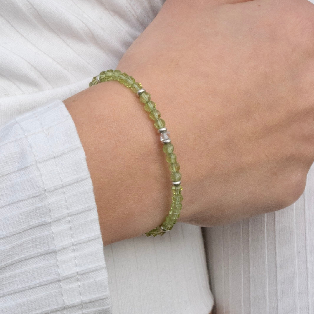 Peridot Armband facettiert