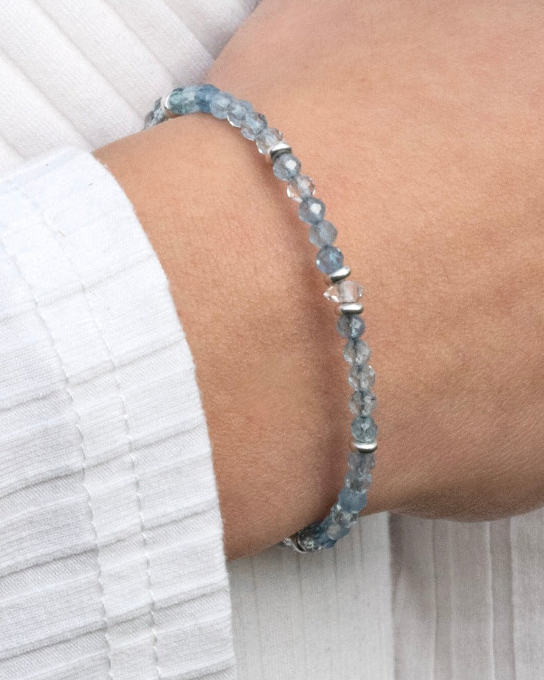 Aquamarin Armband facettiert