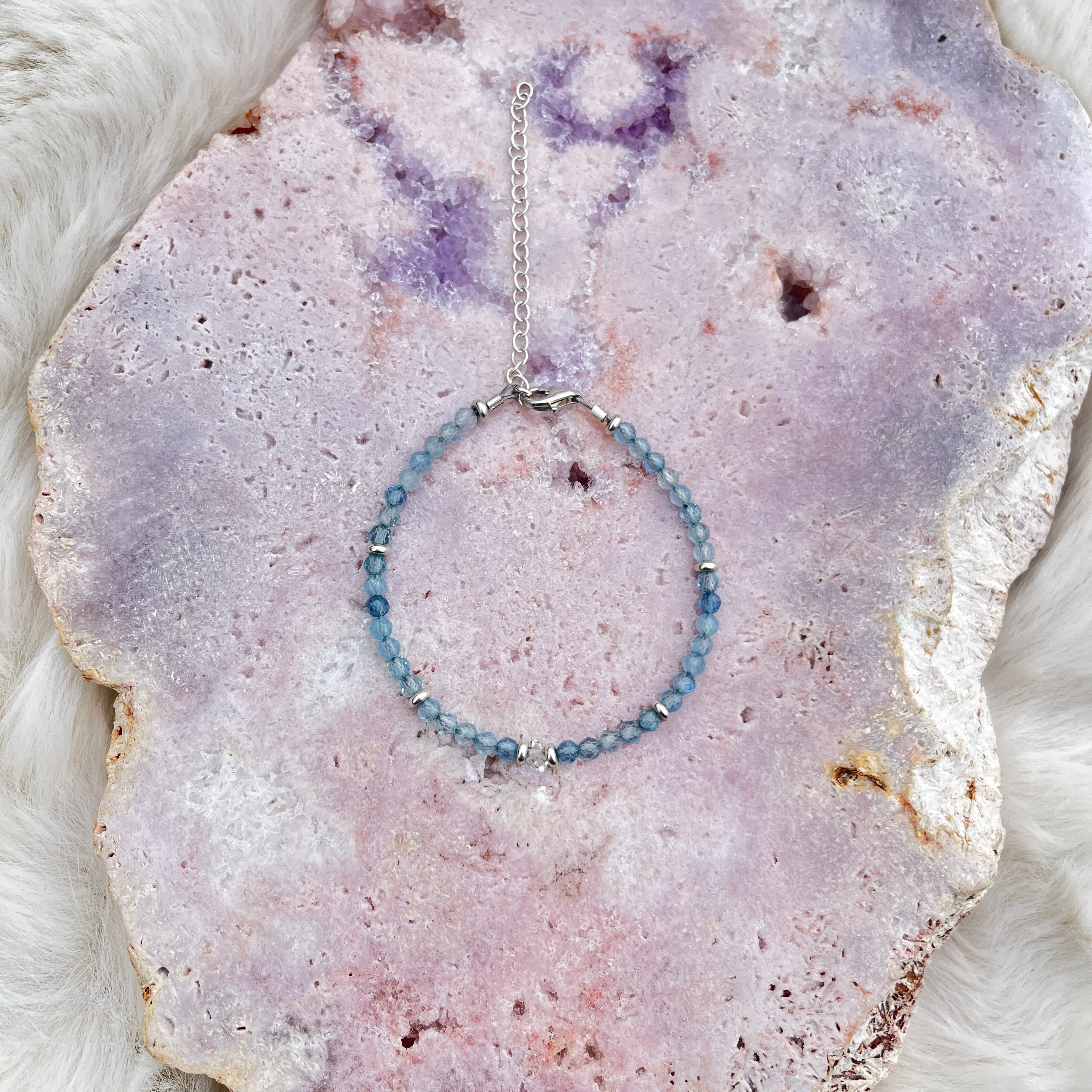 Aquamarin Armband facettiert