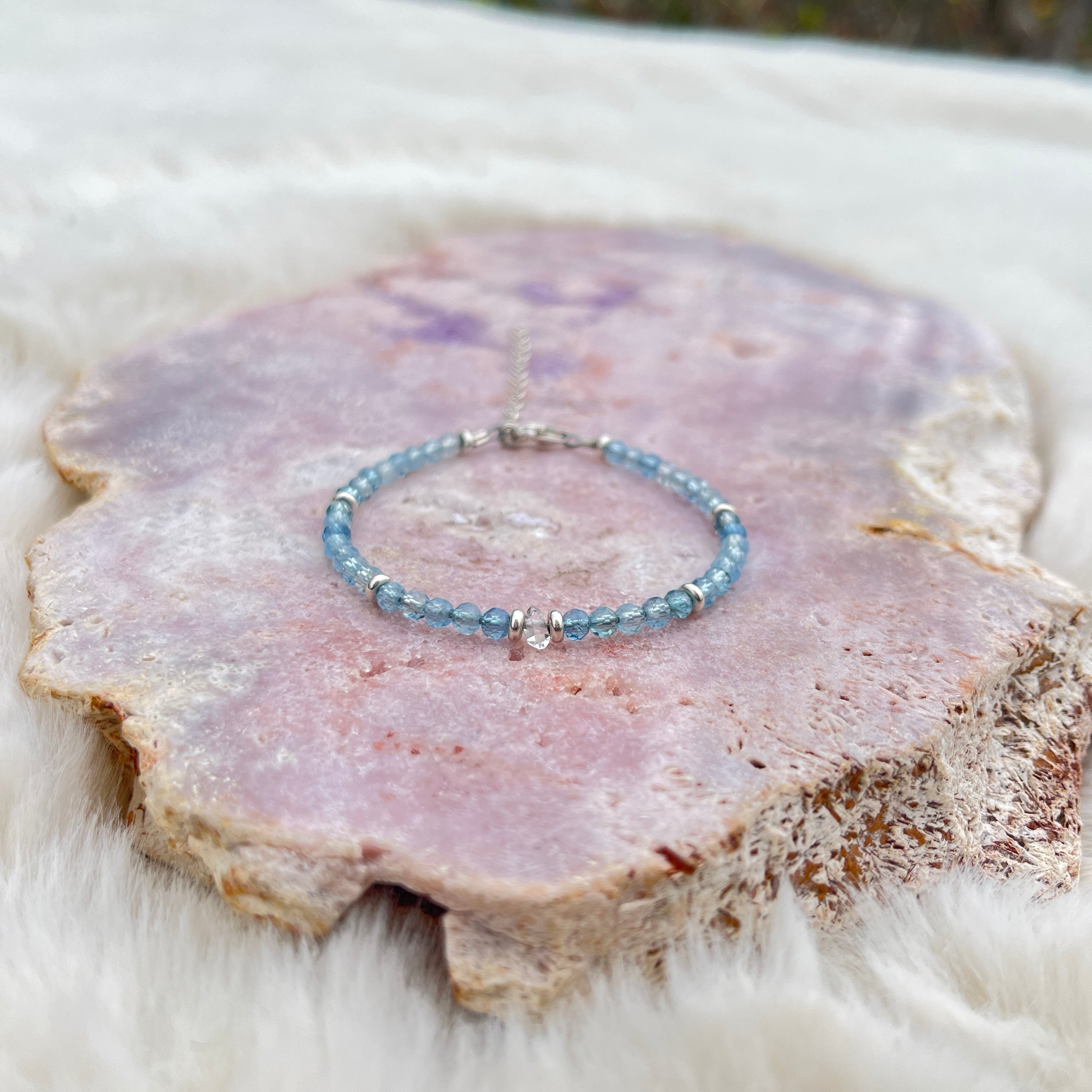 Aquamarin Armband facettiert