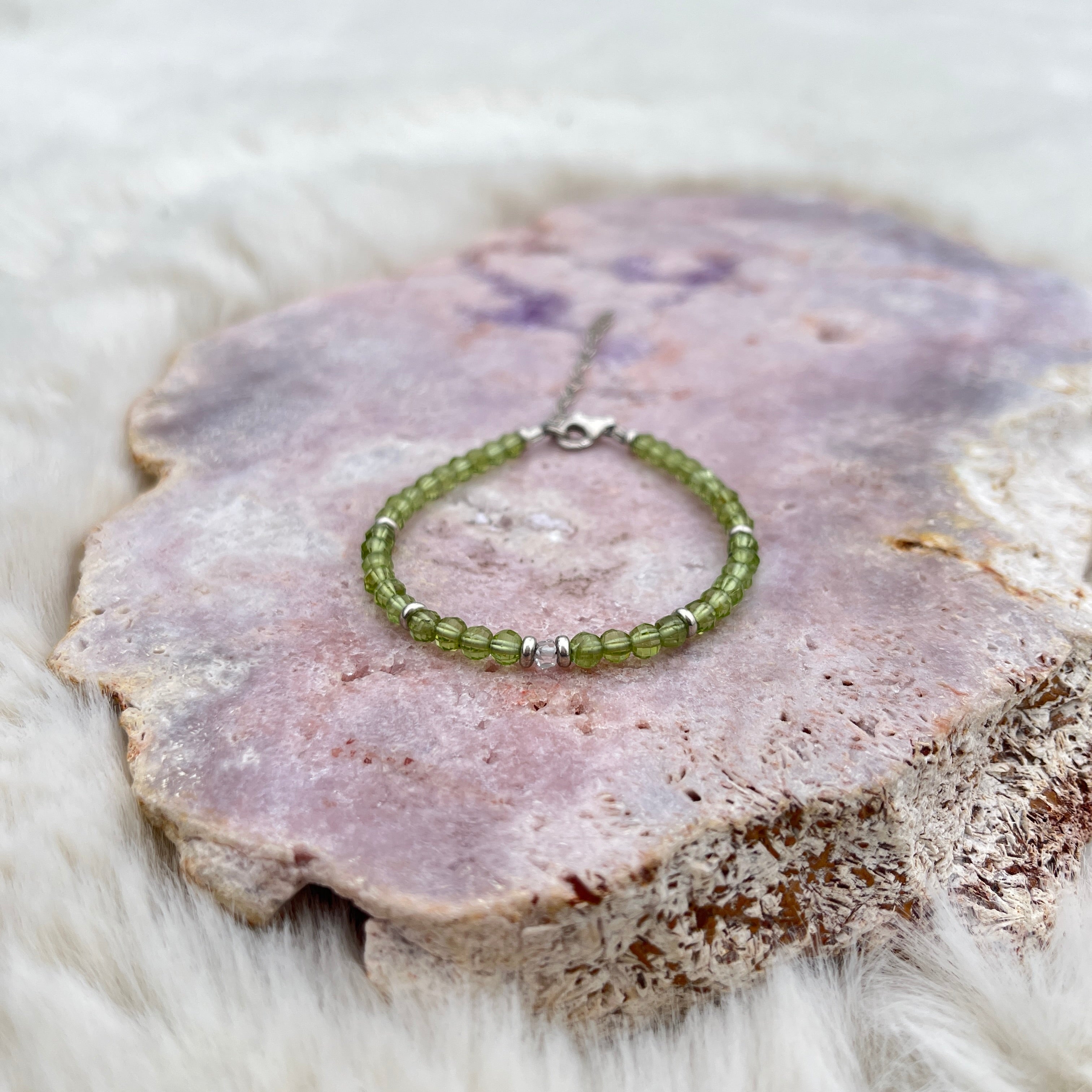 Peridot Armband facettiert