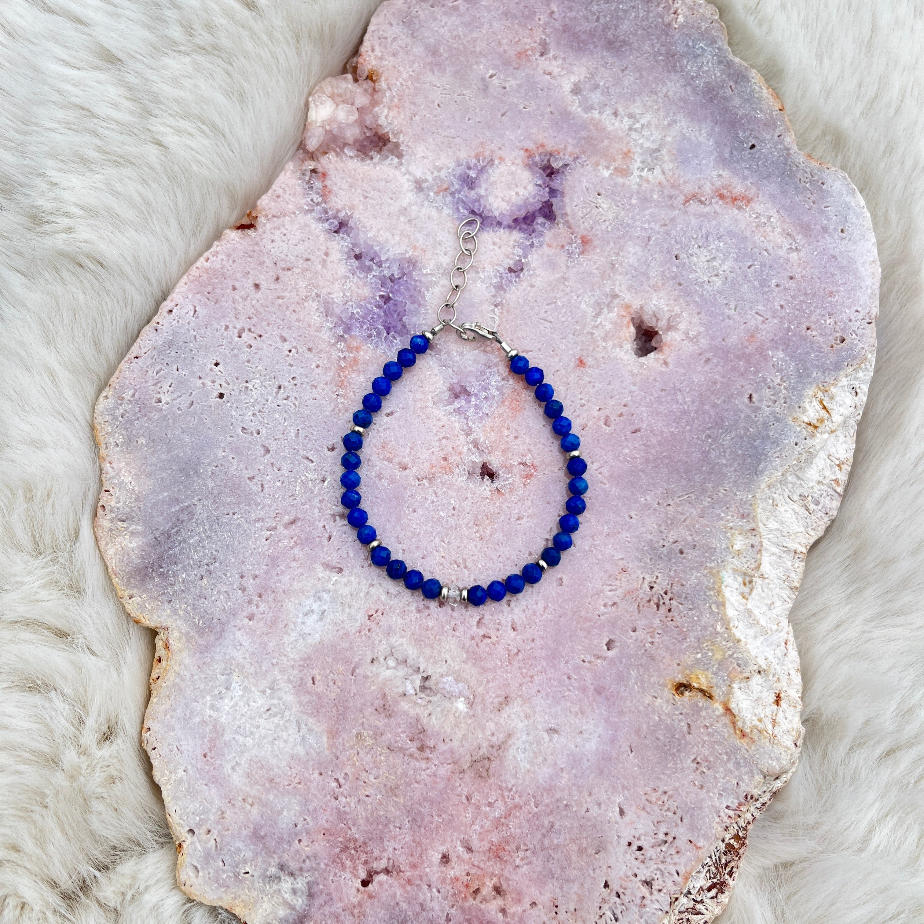 Lapislazuli Armband facettiert