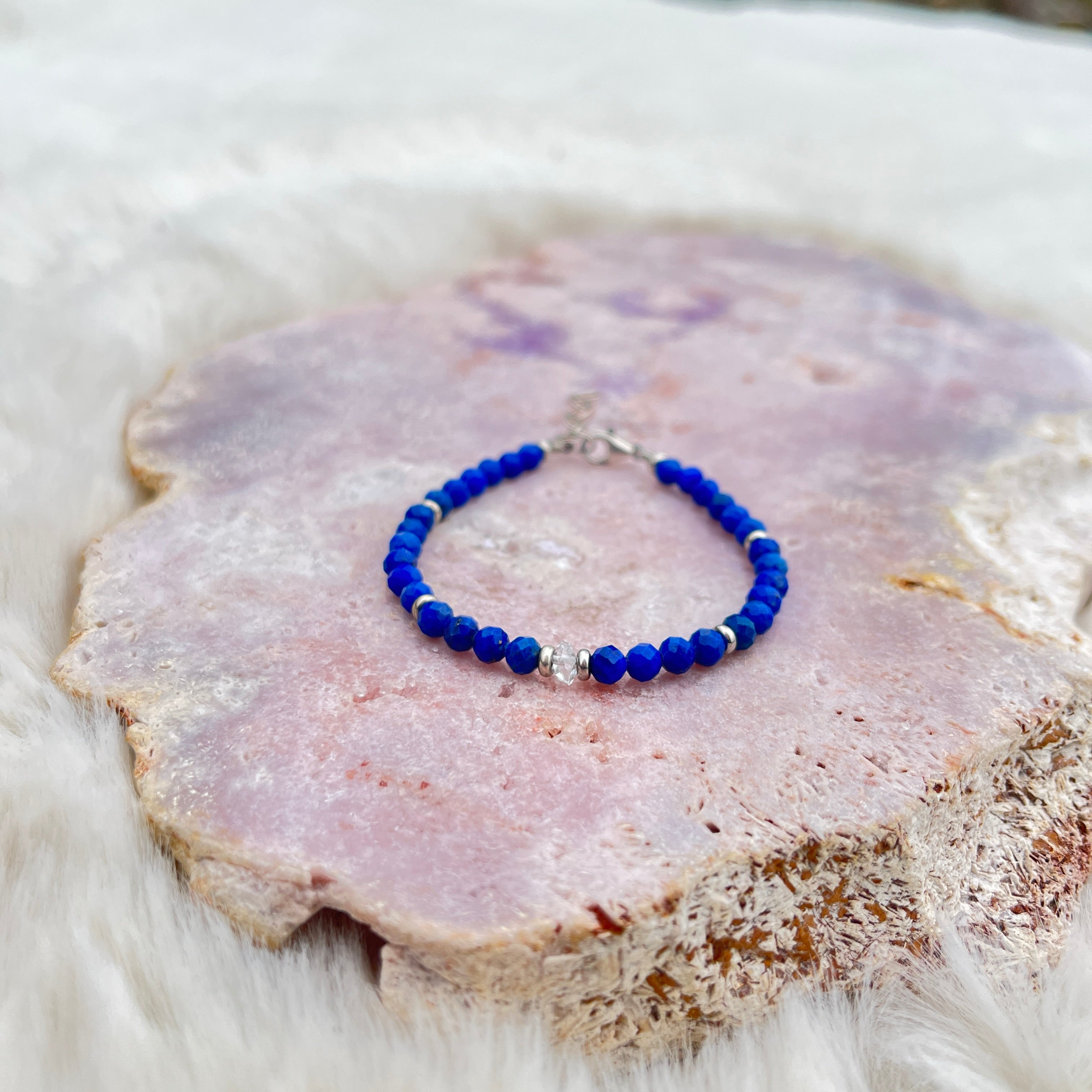 Lapislazuli Armband facettiert
