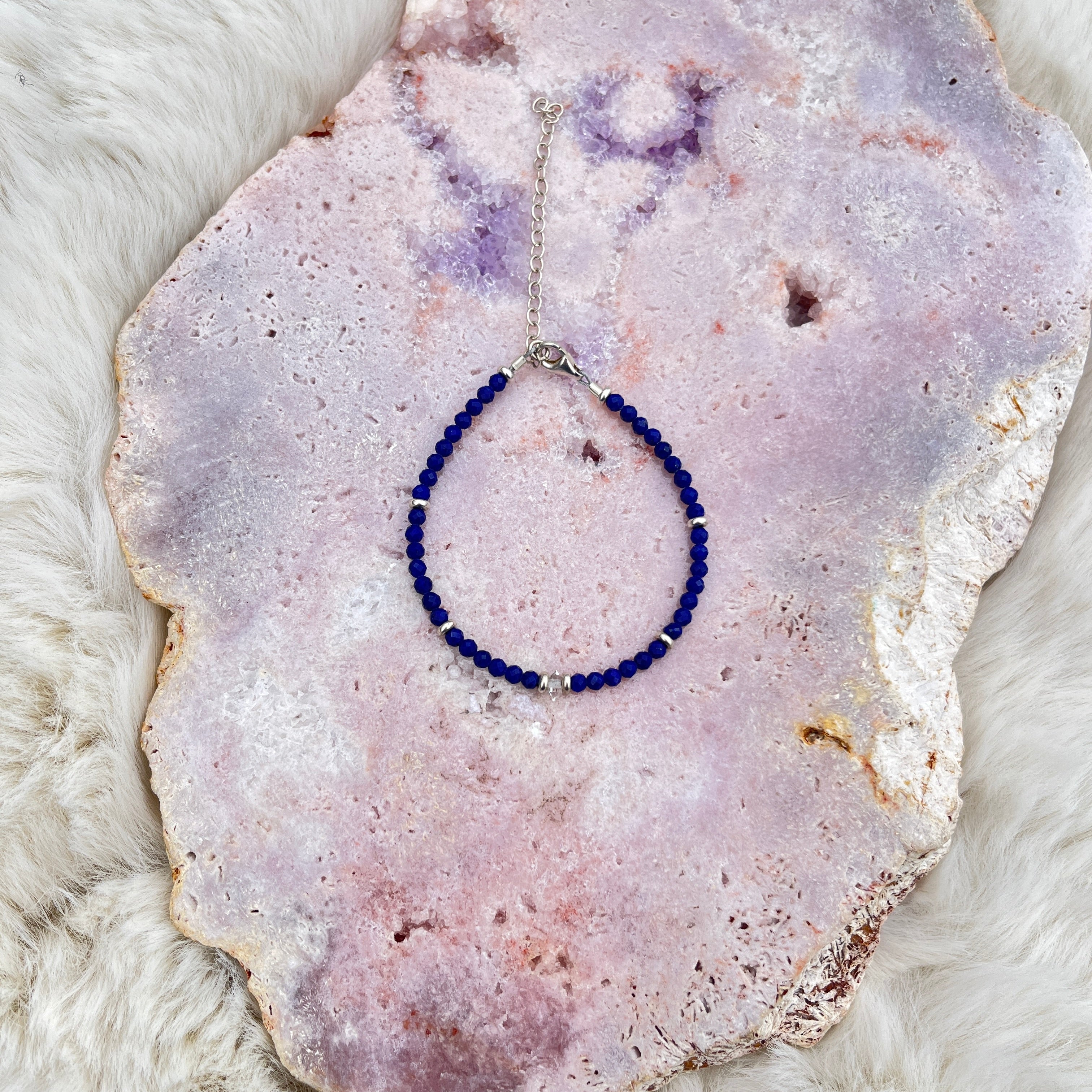 Lapislazuli Armband facettiert klein