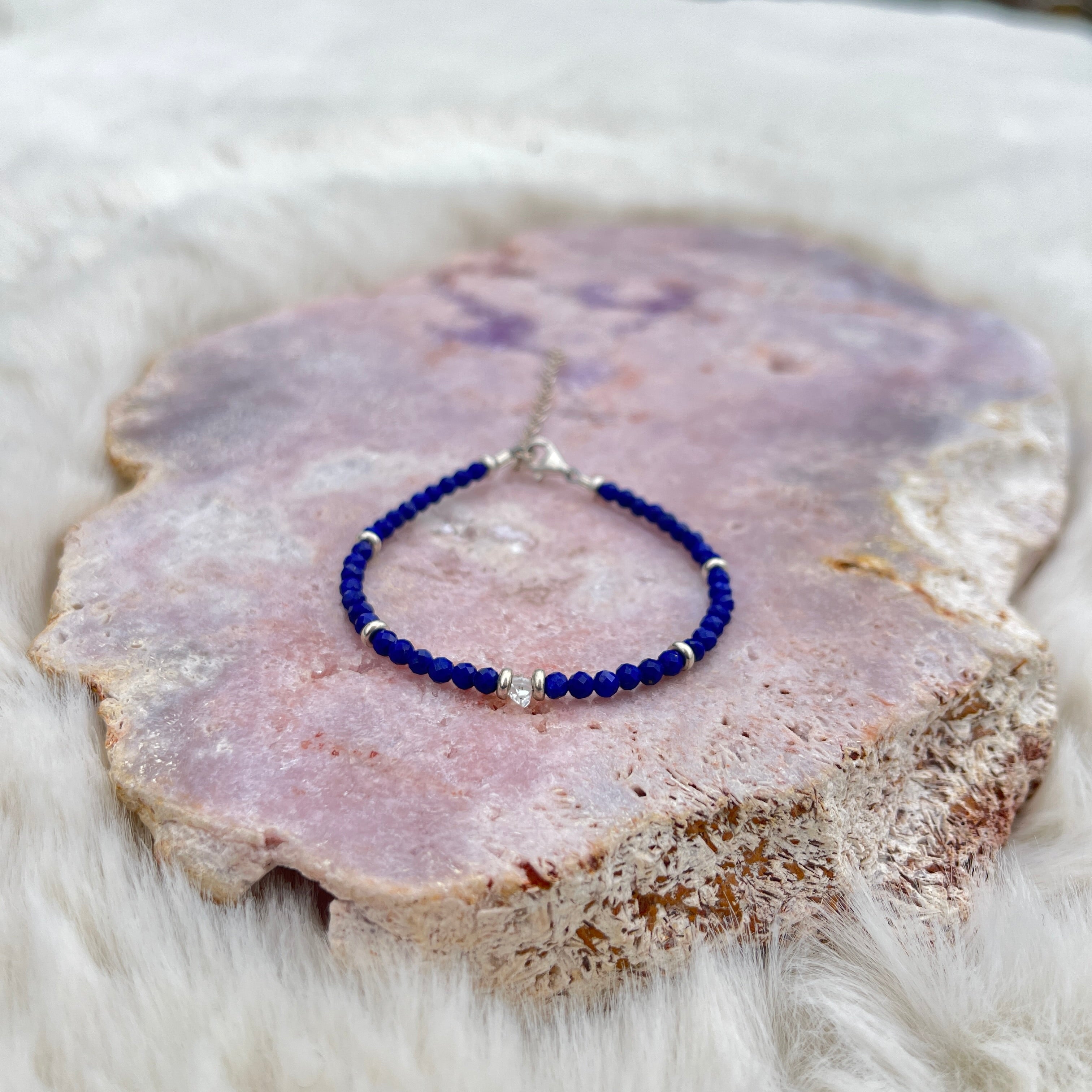 Lapislazuli Armband facettiert klein
