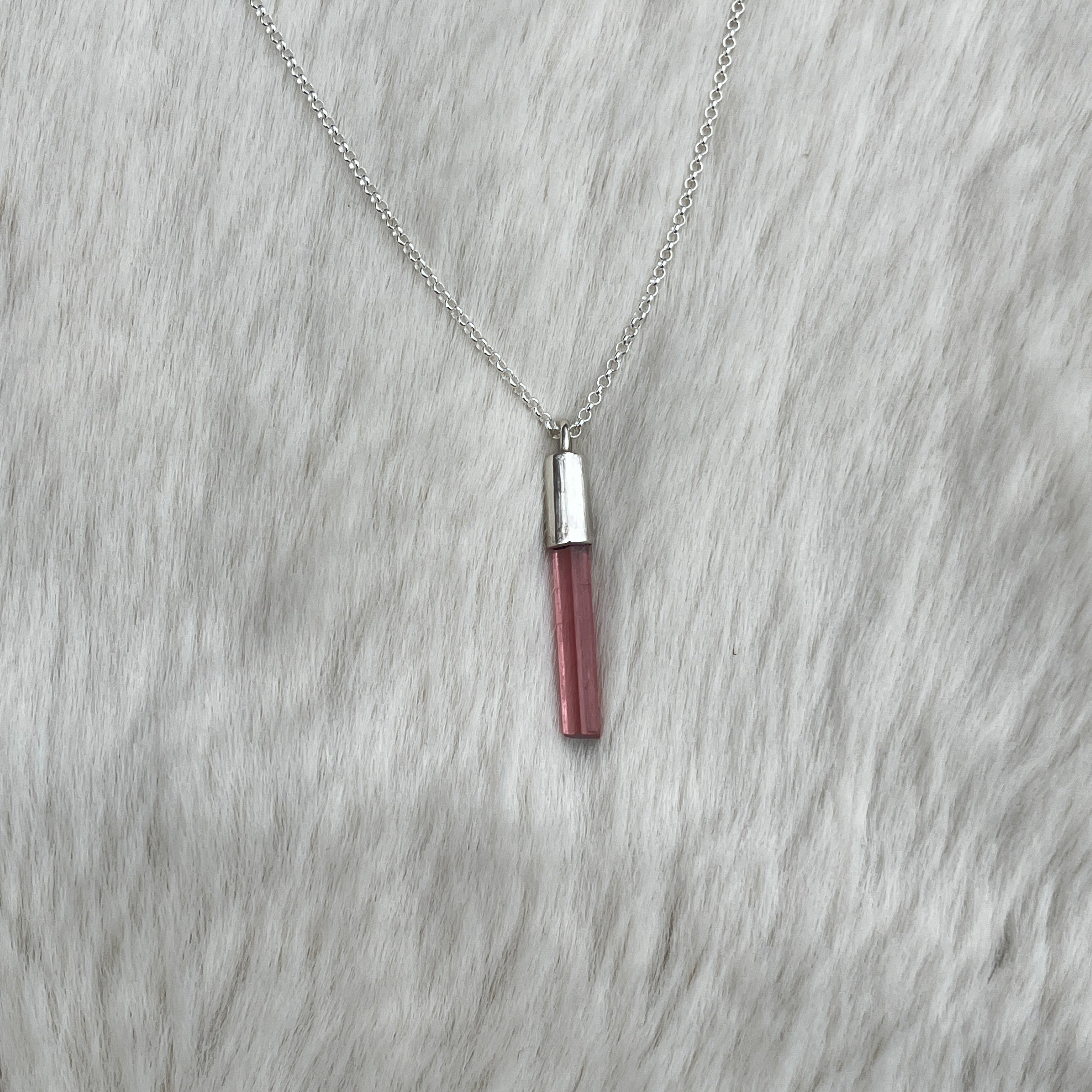 Pinker Turmalin Anhänger Silber 2