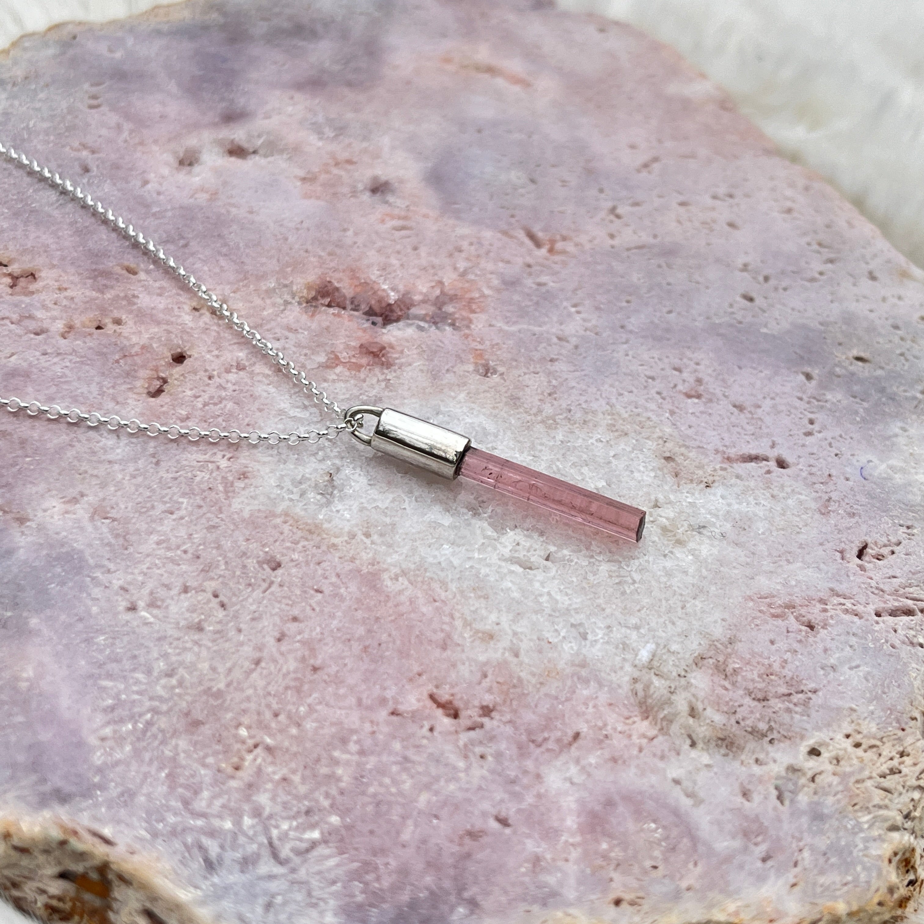 Pinker Turmalin Anhänger Silber 2