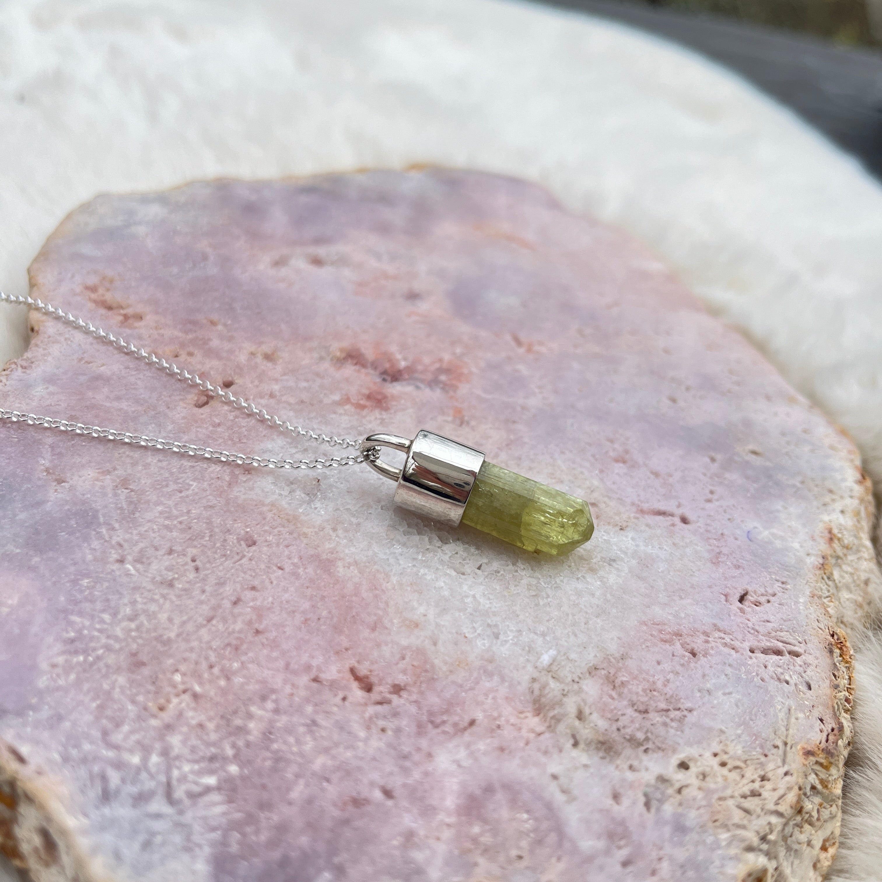 Apatit Anhänger Silber 4