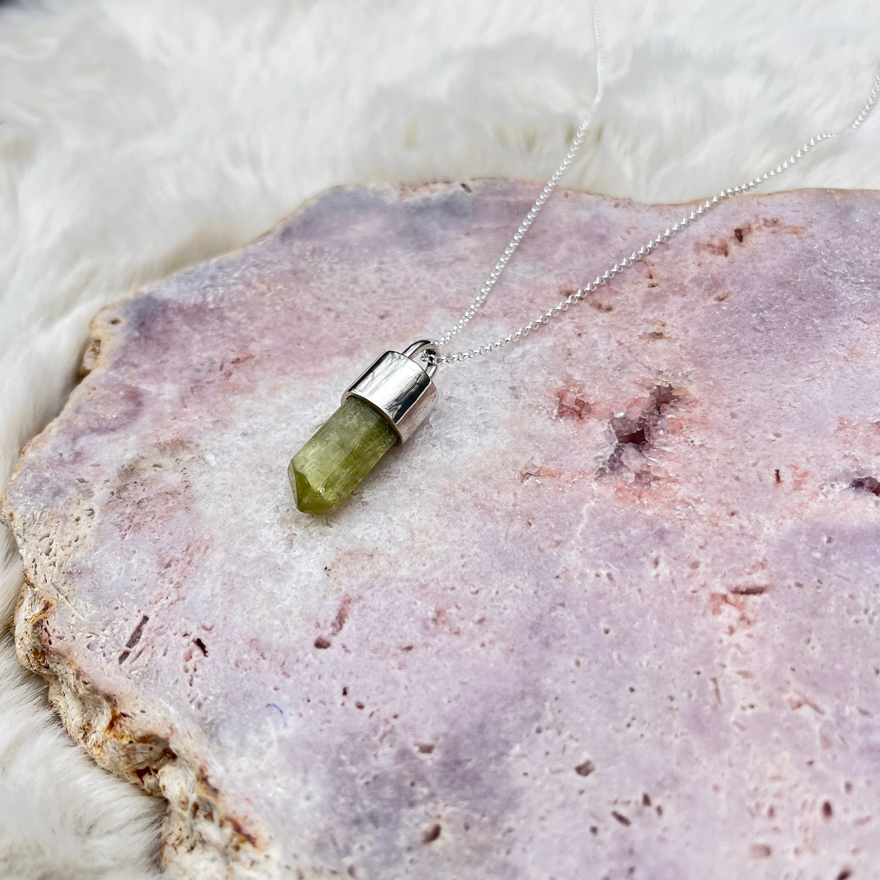 Apatit Anhänger Silber 4