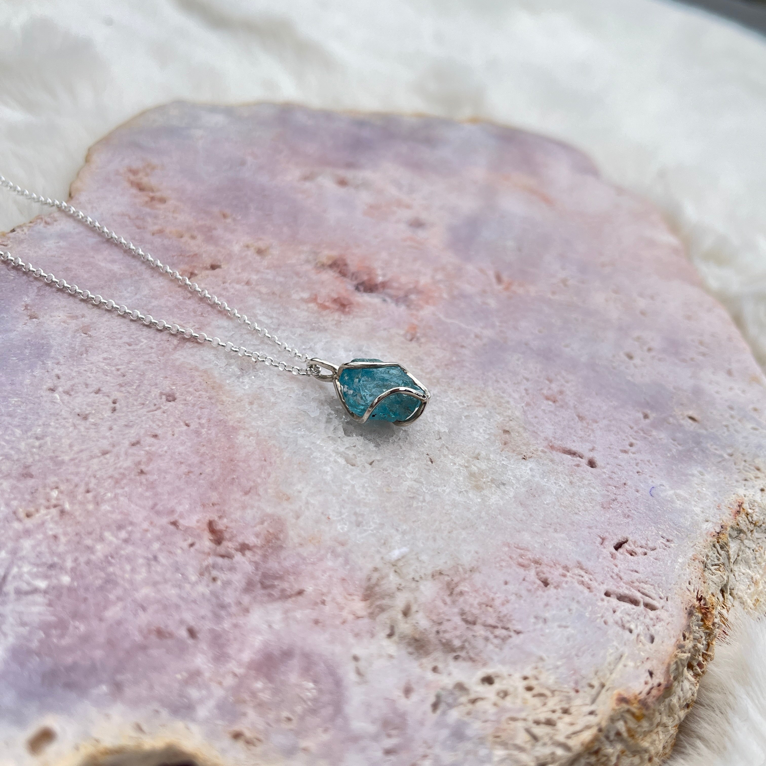 Apatit Anhänger Silber