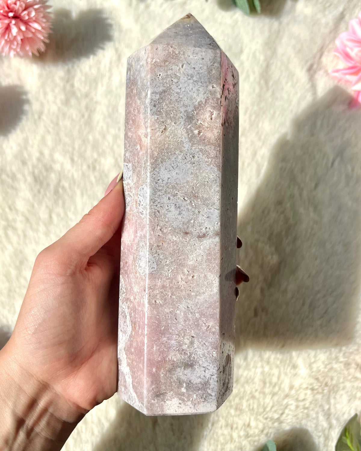 Pinker Amethyst Turm groß 487