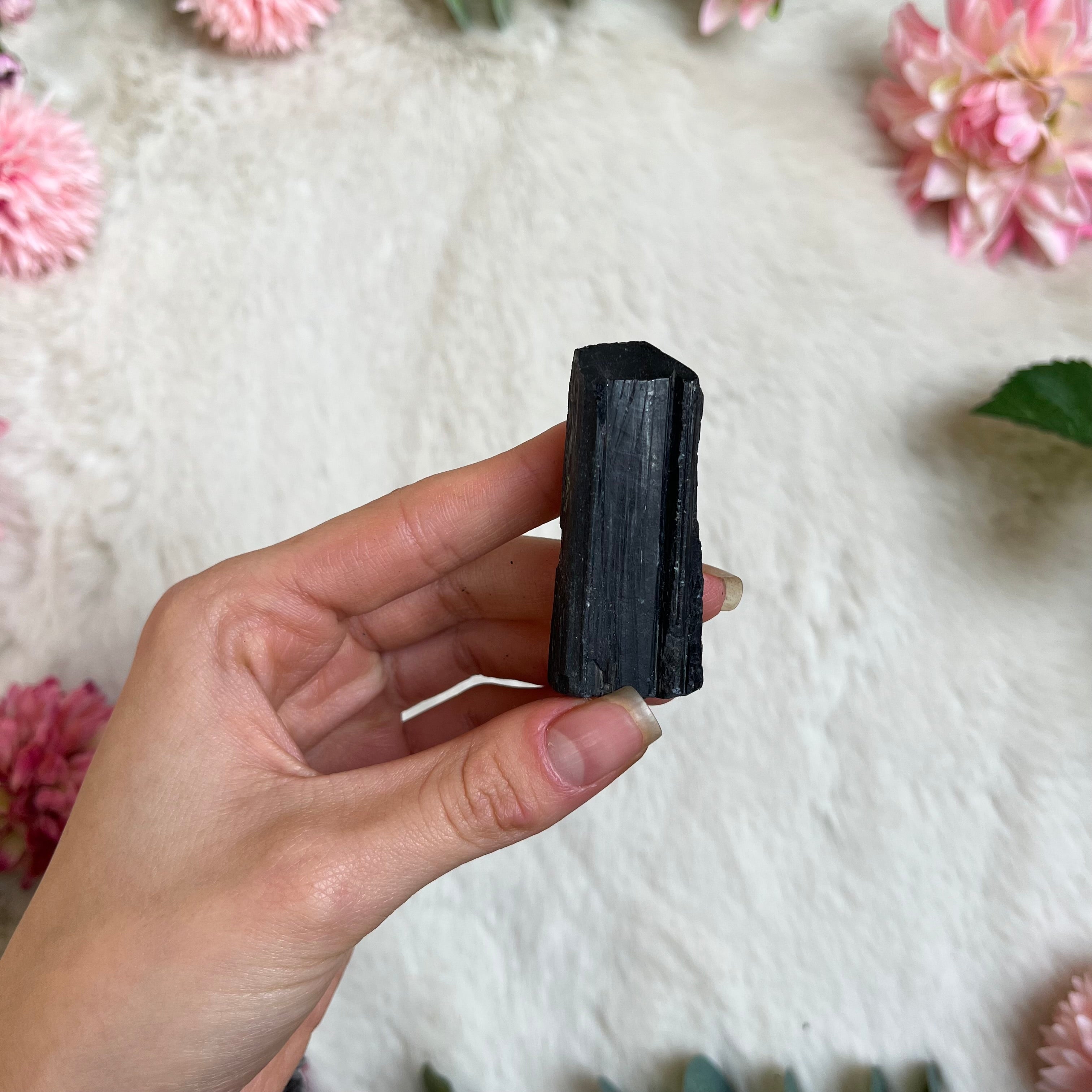 Schwarzer Turmalin Natur Turm 193-197