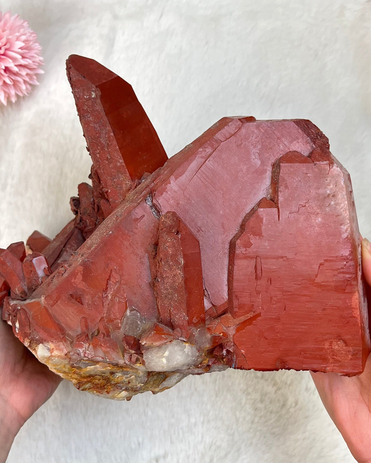 Bergkristall mit eisen Schicht 122
