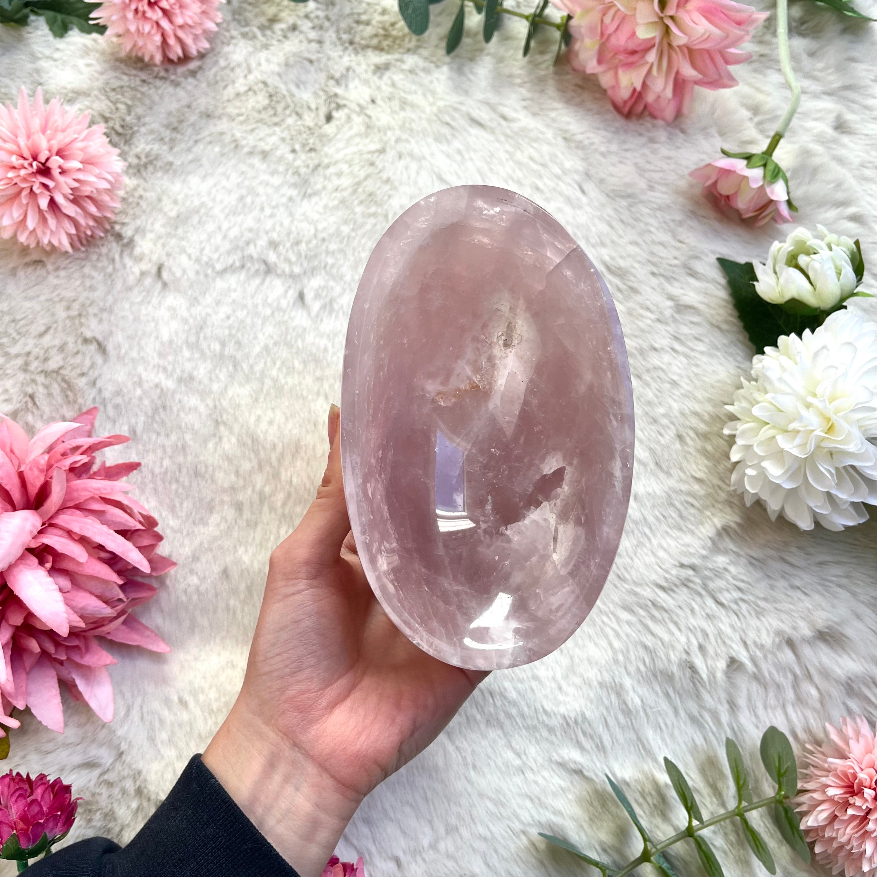 Rosenquarz Schale 391