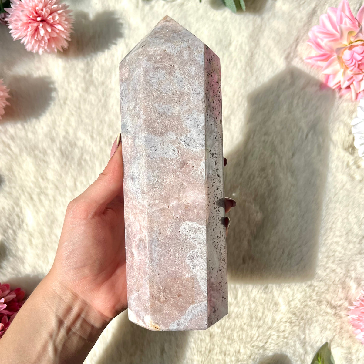 Pinker Amethyst Turm groß 487