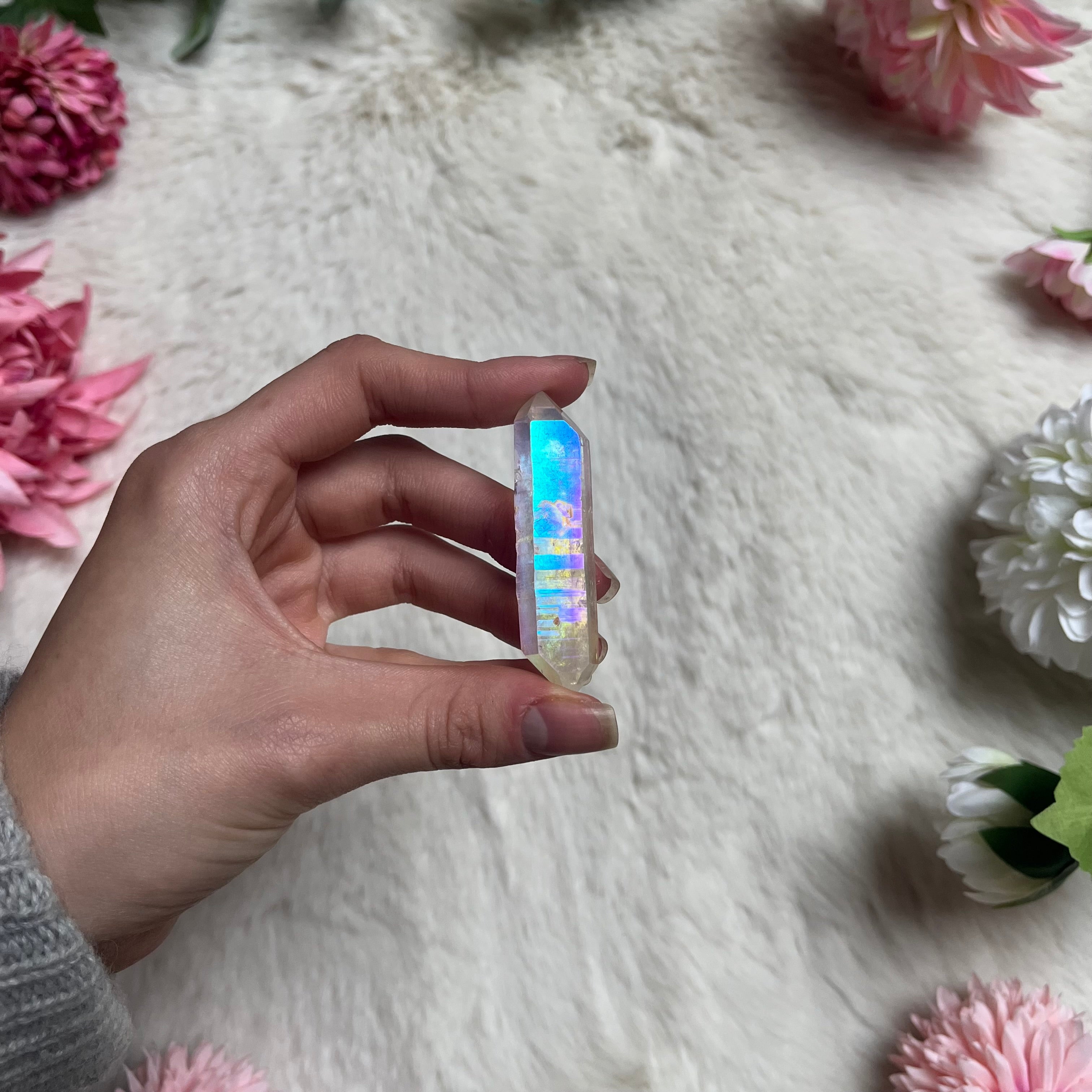 Aura Quarz Doppelender Naturform 168