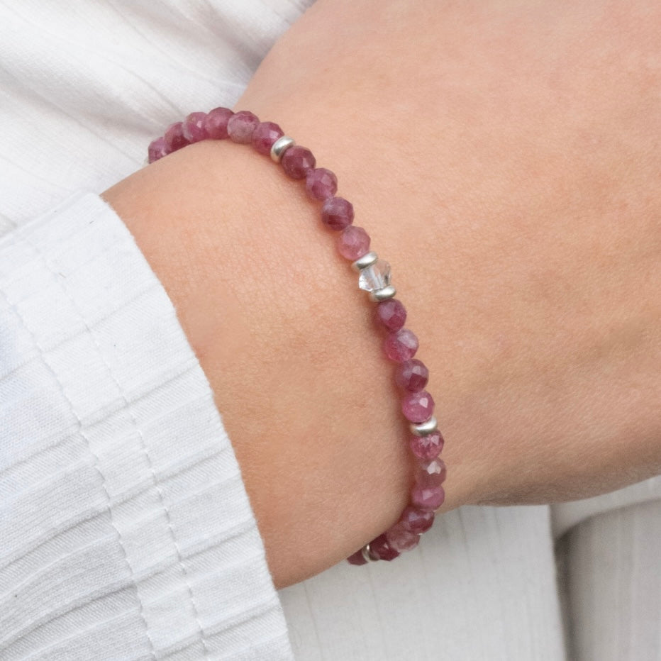 Pinker Turmalin Armband facettiert