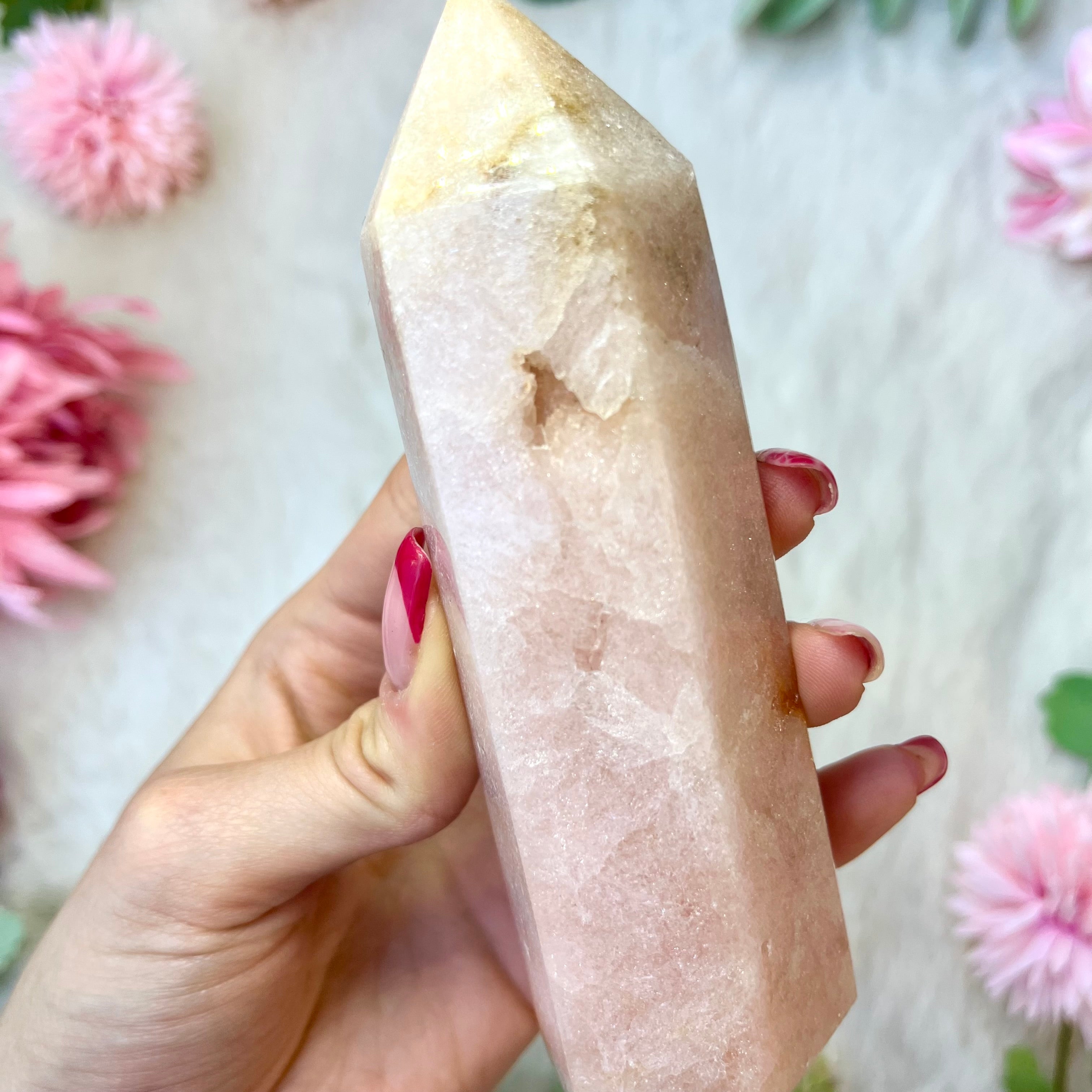 Pinker Amethyst Turm 344