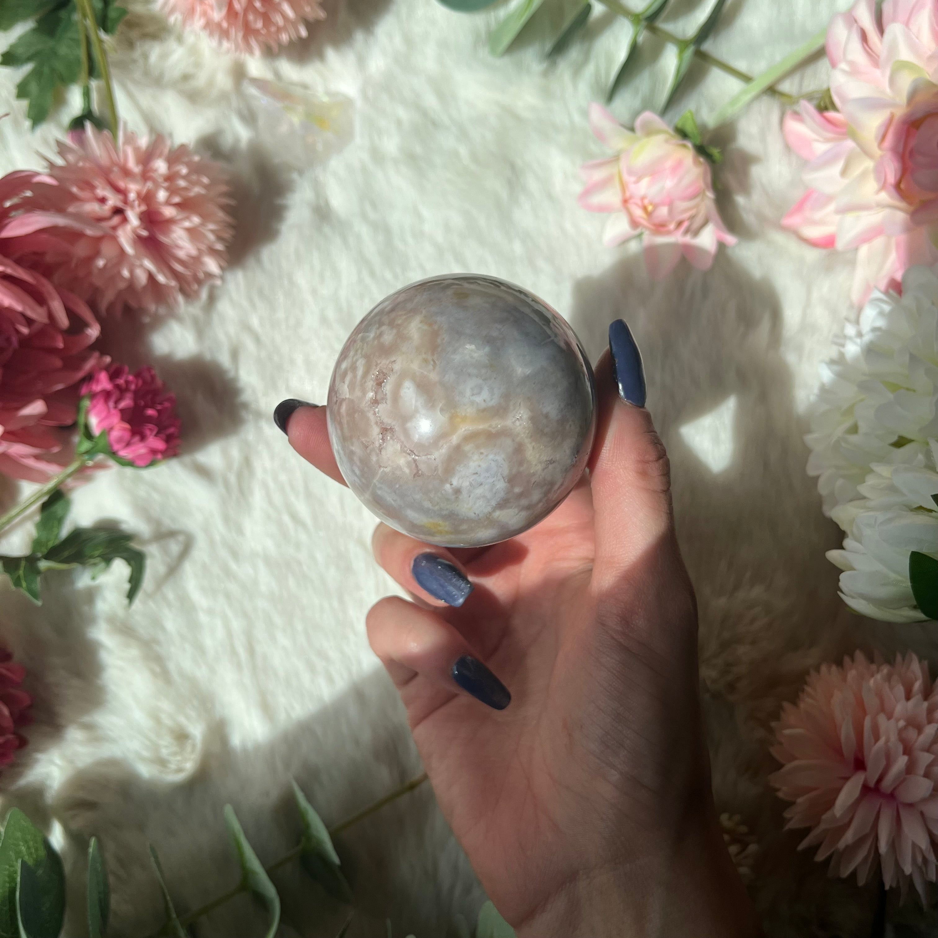 Pinker Amethyst Kugel 17