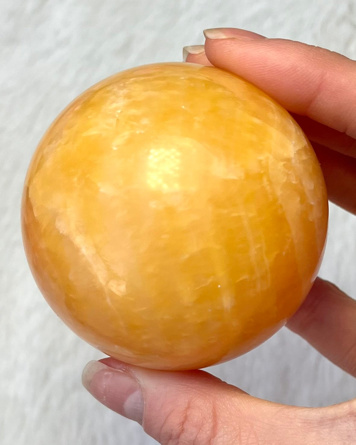 Orangen Calcit Kugel 298