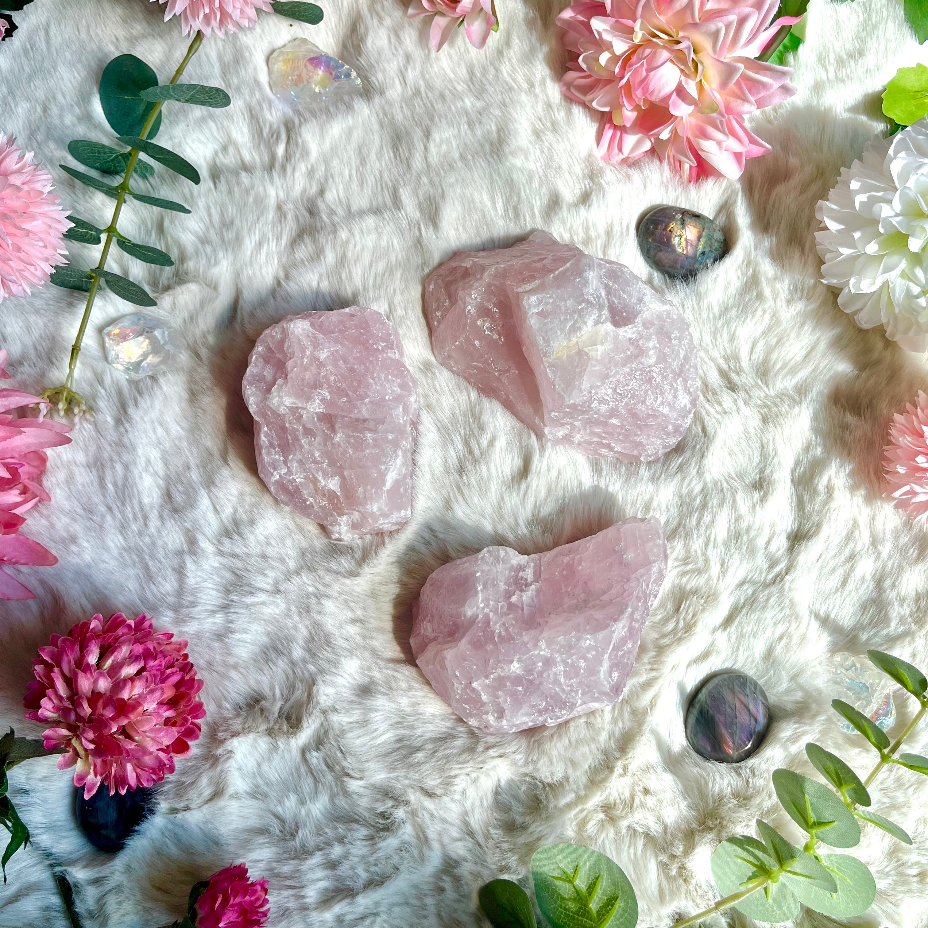 Rosenquarz Rohstein 119-122