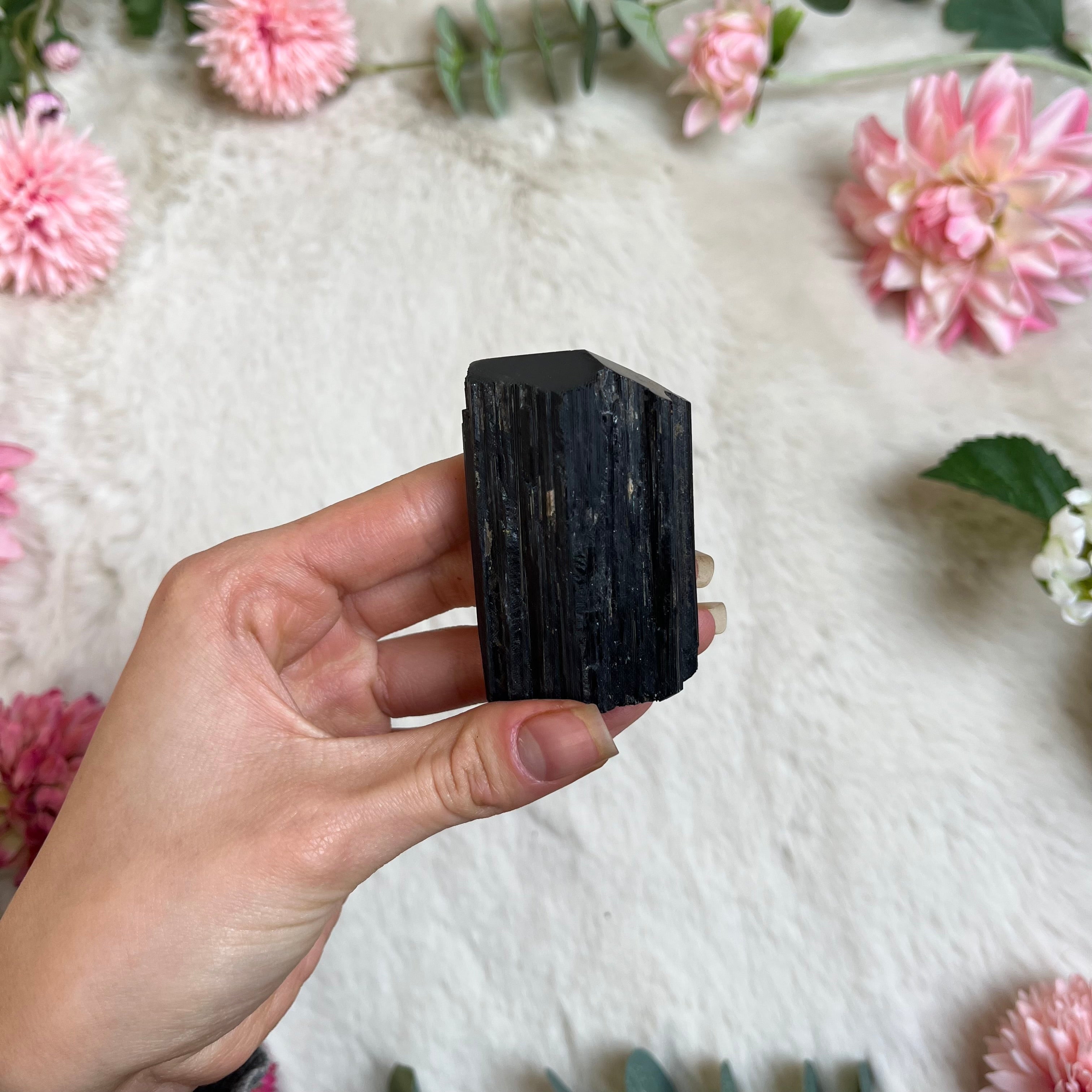 Schwarzer Turmalin Natur Turm 193-197