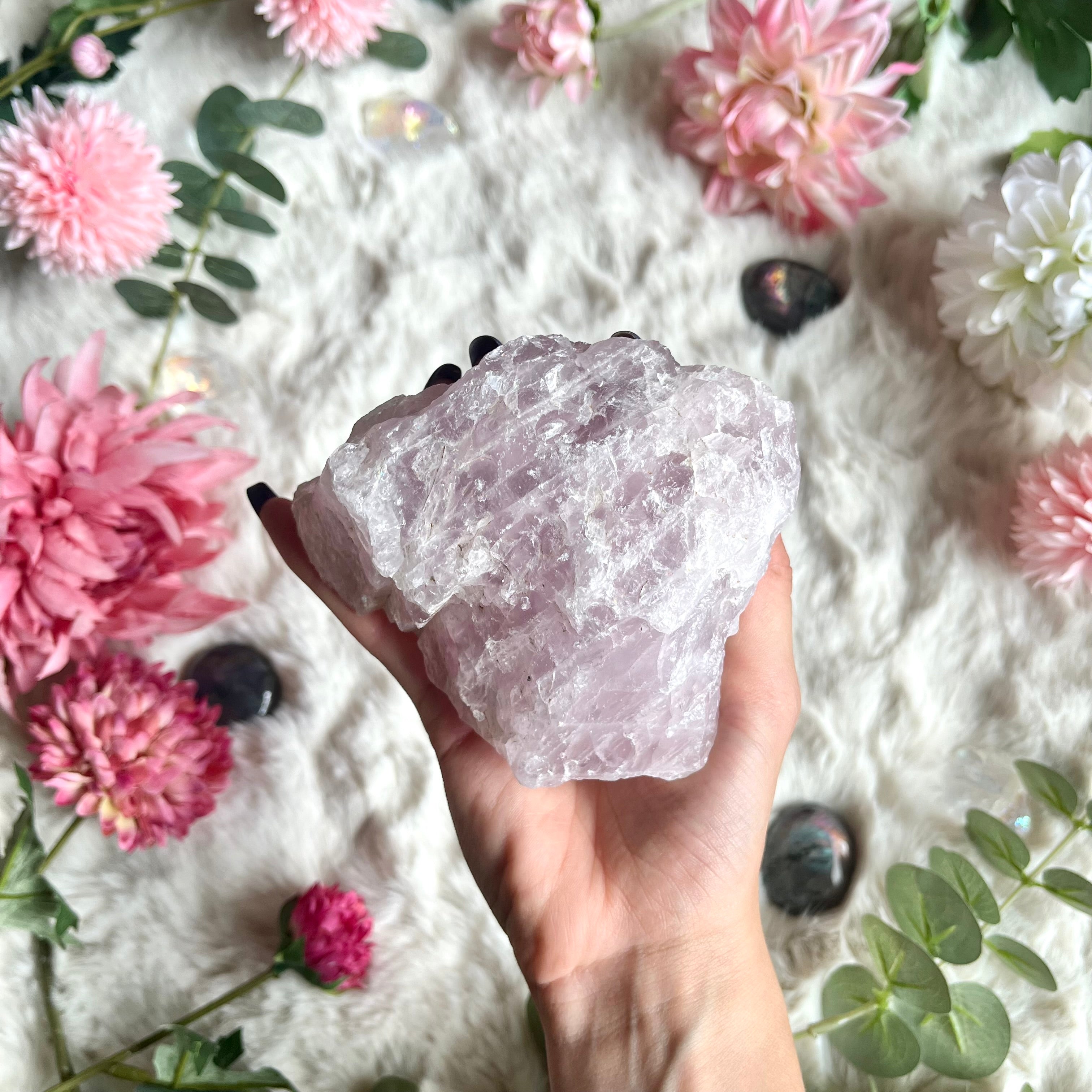 Rosenquarz Rohstein 67