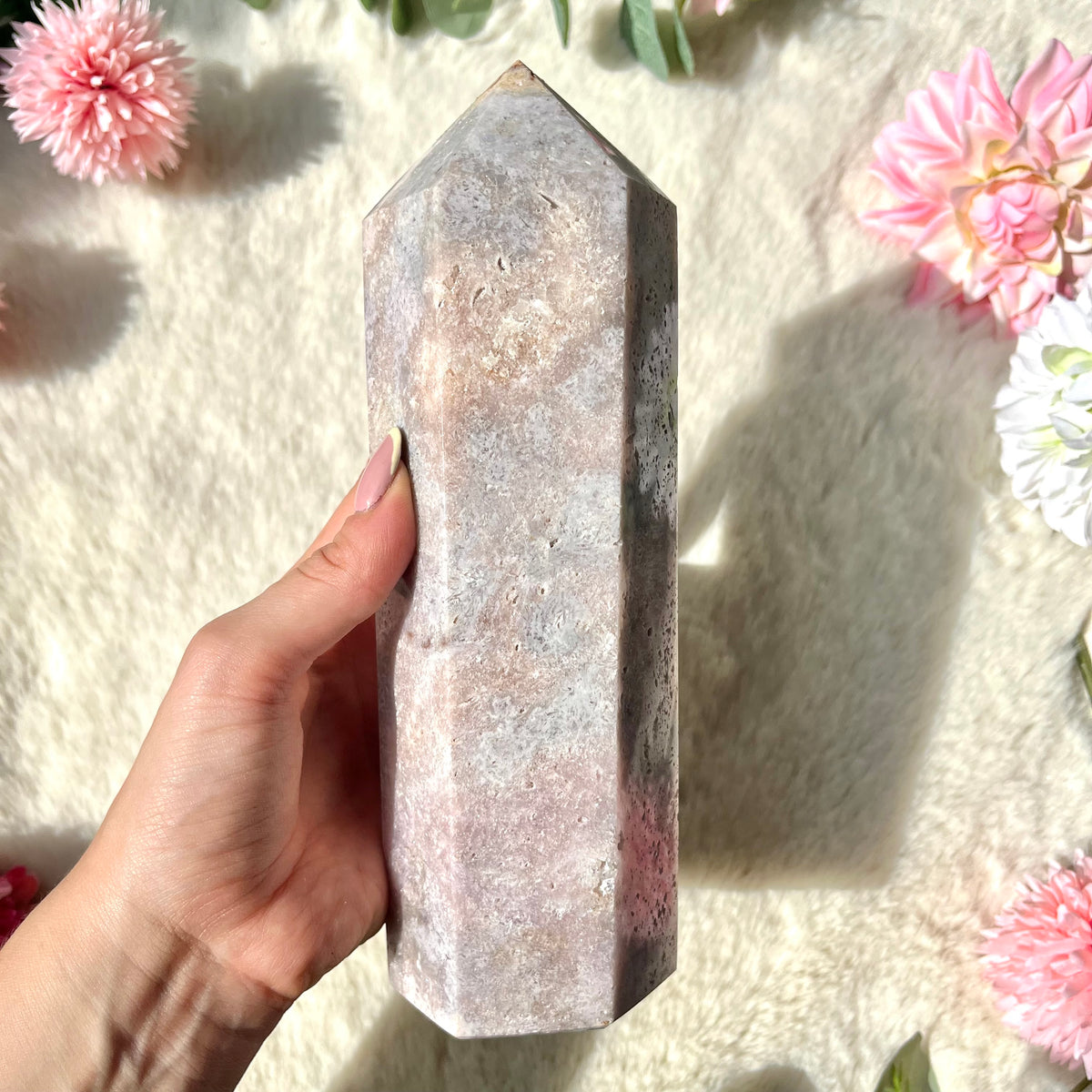 Pinker Amethyst Turm groß 487