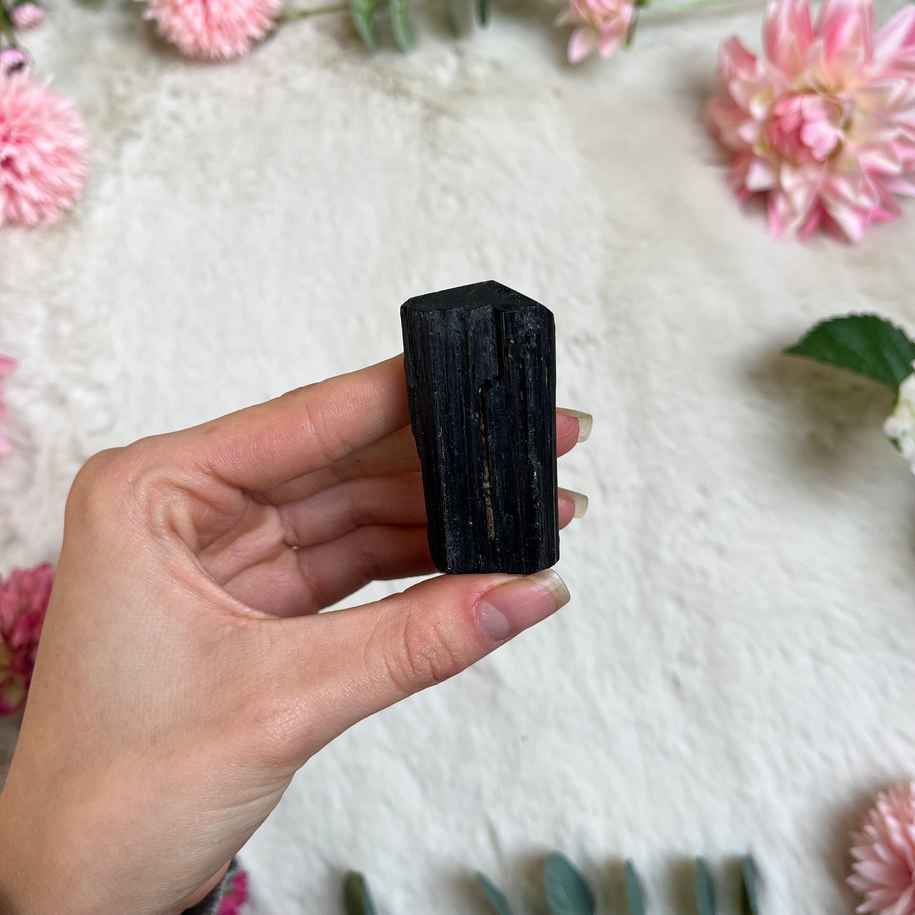 Schwarzer Turmalin Natur Turm 193-197